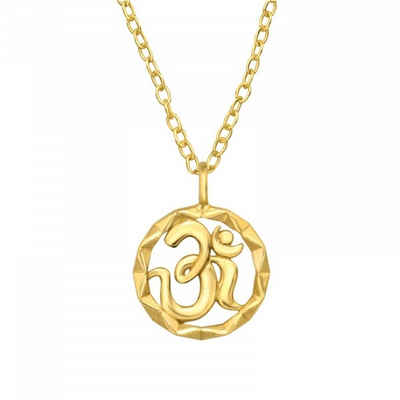 ALEXANDER YORK Kette mit Anhänger Om YOGA SYMBOL in Gold, 2-tlg., 925 Sterling Silber