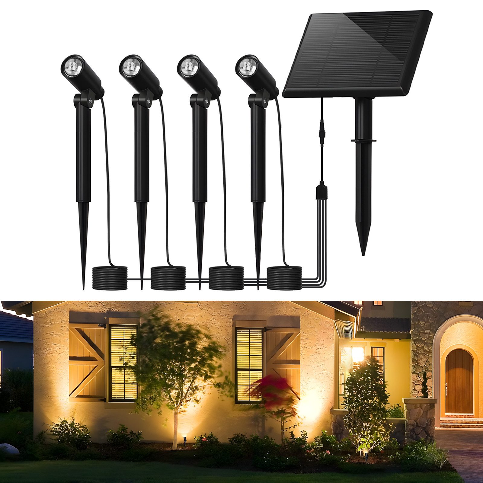 Nettlife LED Gartenleuchte Außen Solarlampen Warmweiß günstig online kaufen