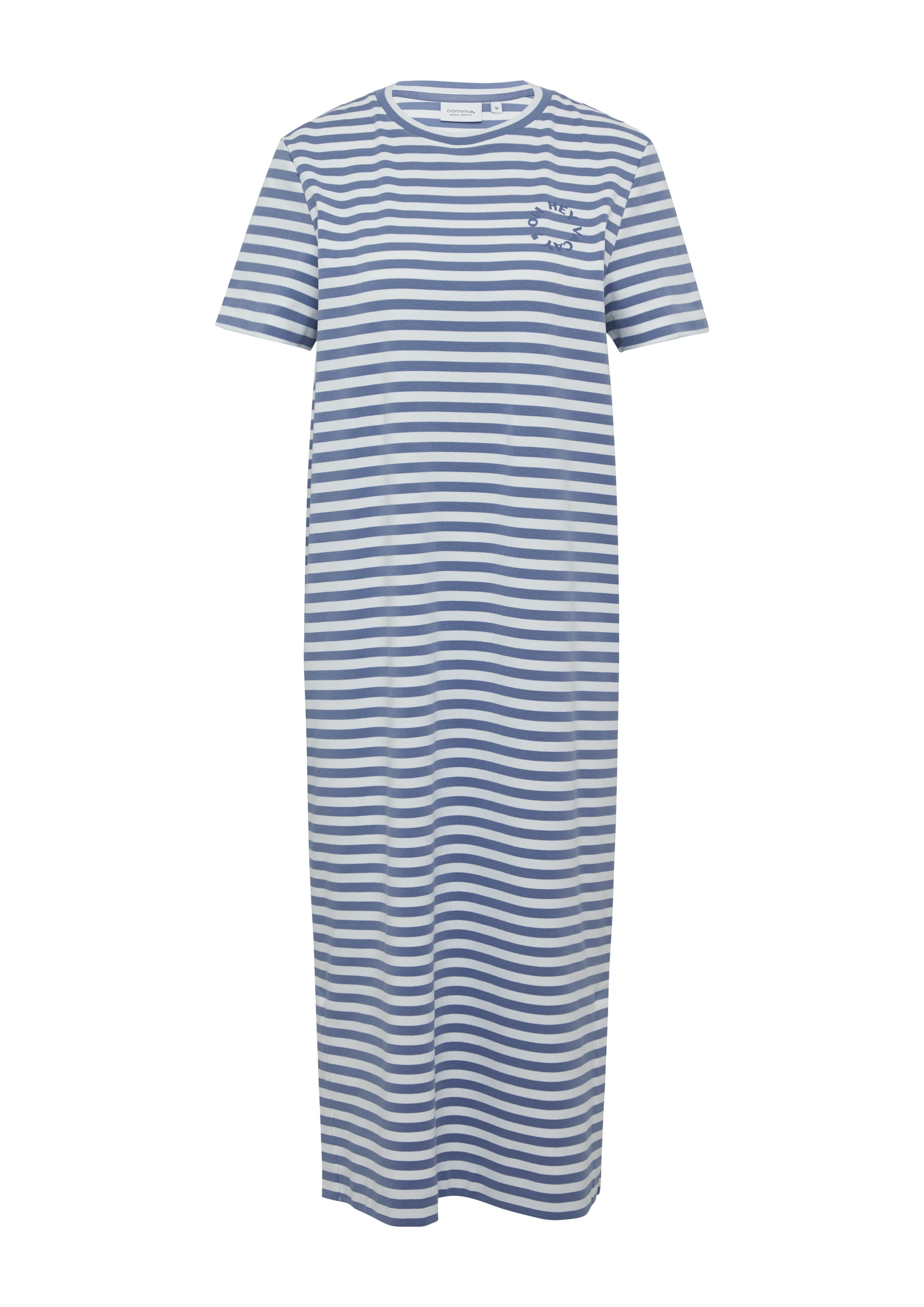 comma casual identity Maxikleid Gestreiftes T-Shirt-Kleid günstig online kaufen