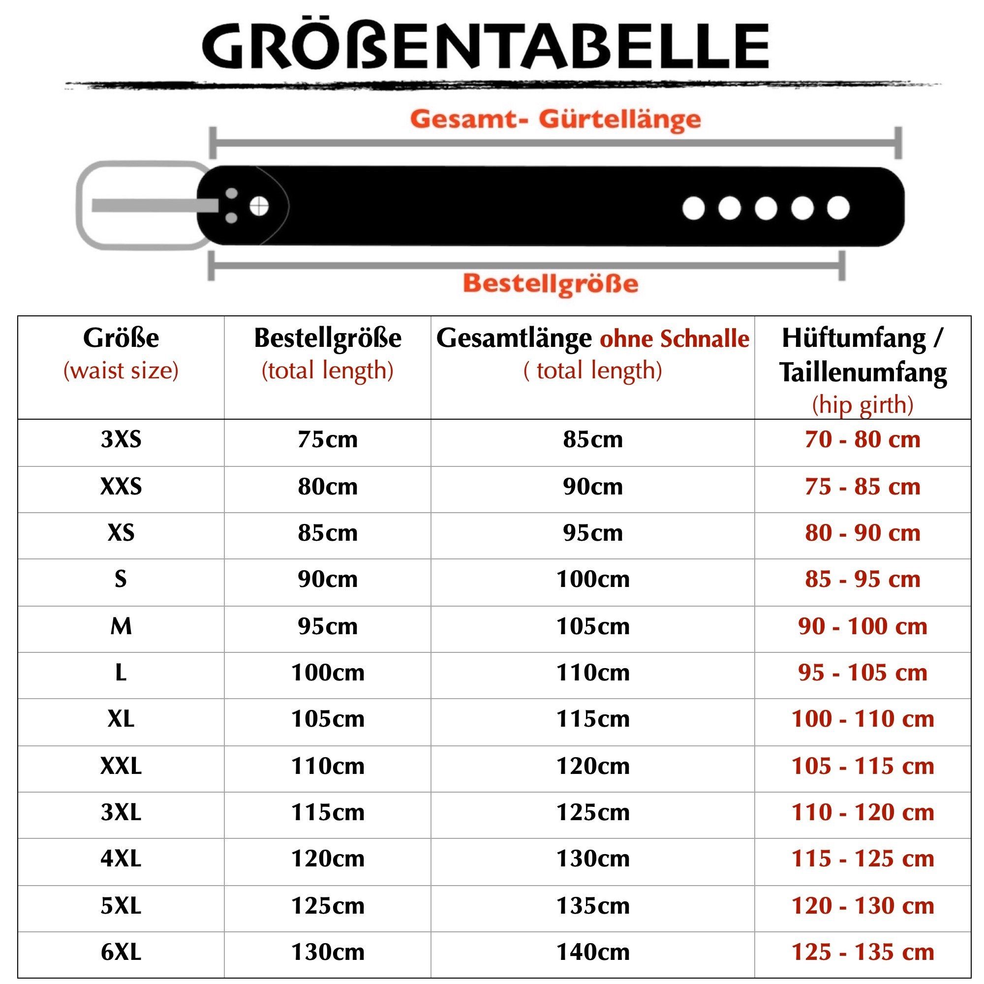 Manza Ledergürtel Gürtel Ledergürtel 3cm breit Echt Leder Jeansgürtel Unisex Kürzbar – Bild 2 von 5