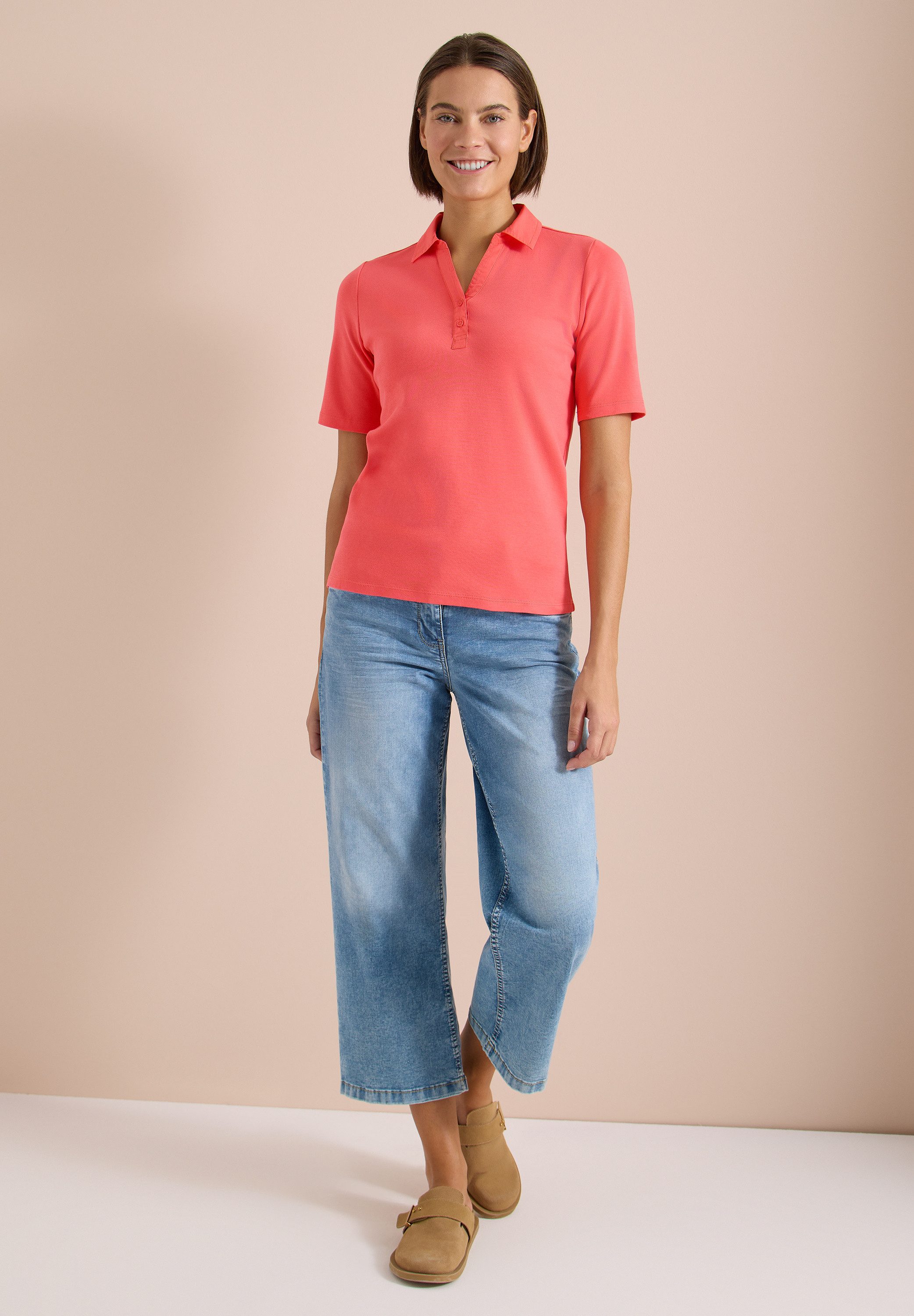 CECIL Poloshirt aus reiner Baumwolle
