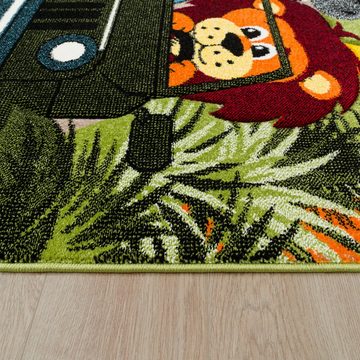 Kinderteppich Kinderzimmer Junge Mädchen Tiere Palmen Teppich, Paco Home, Läufer, Höhe: 16 mm