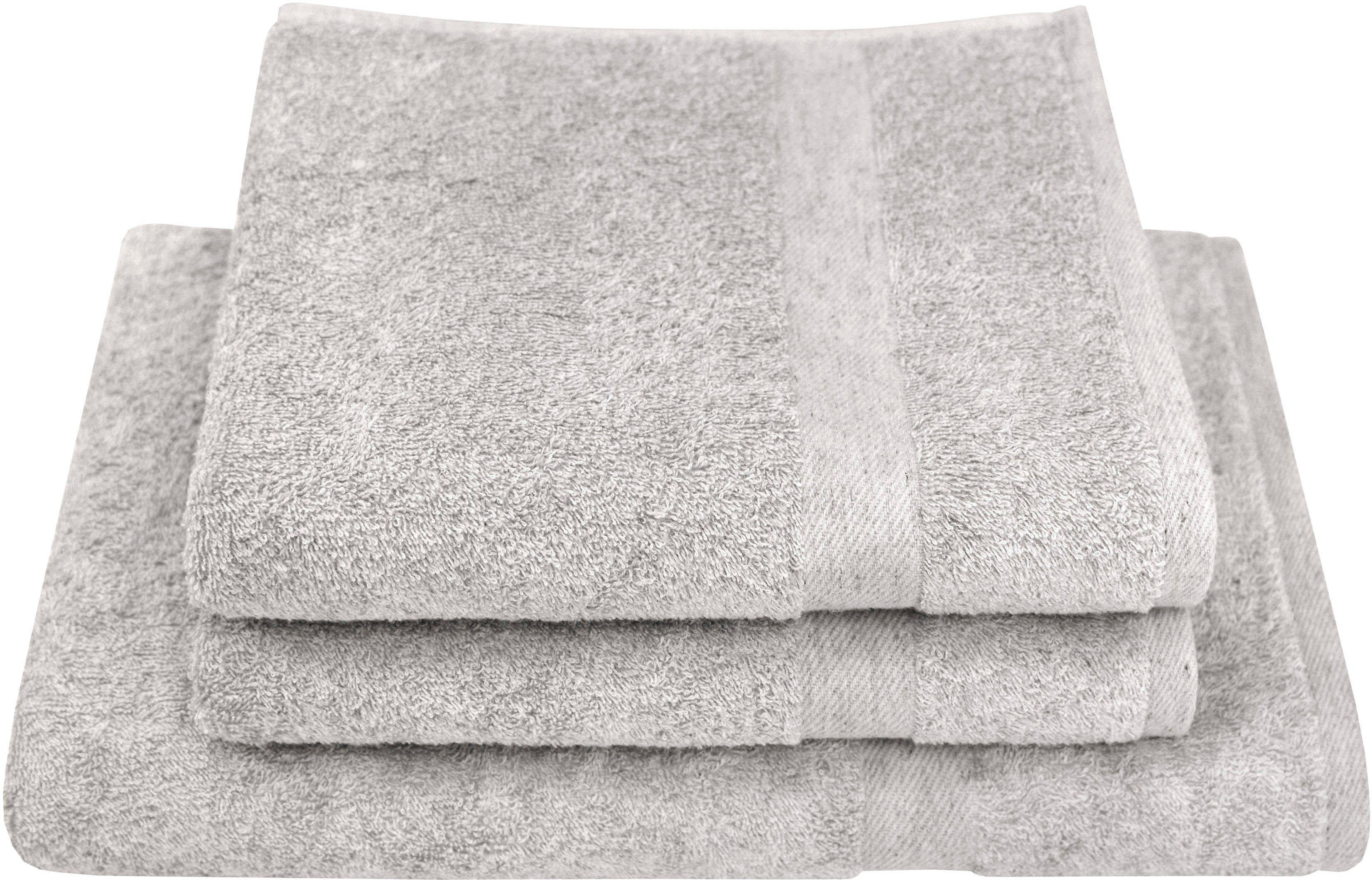 Dyckhoff Handtuch Set Deep Harmony Comfort, Frottier (Set, 3-St), 15% Hanf;2 Handtücher (50x100cm), 1 Duschtuch (70x140cm)