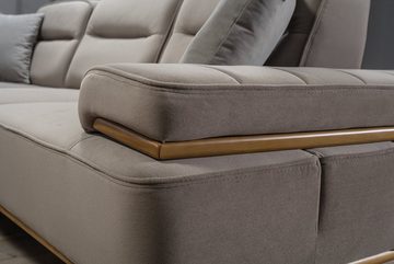 Villa Möbel Ecksofa ANDORRA, 1, Quality Made in Turkey- Pflegeleichter Mikrofaserstoff