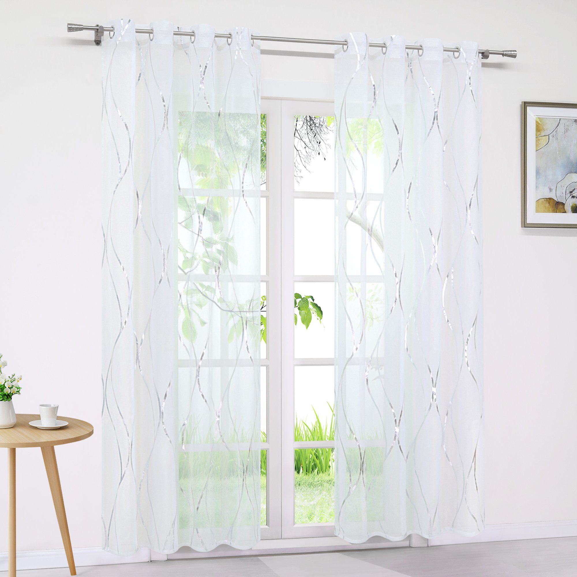 Joyswahl Gardine Wogender Fluss (1 St), Ösen, Voile mit Wellenmuster günstig online kaufen