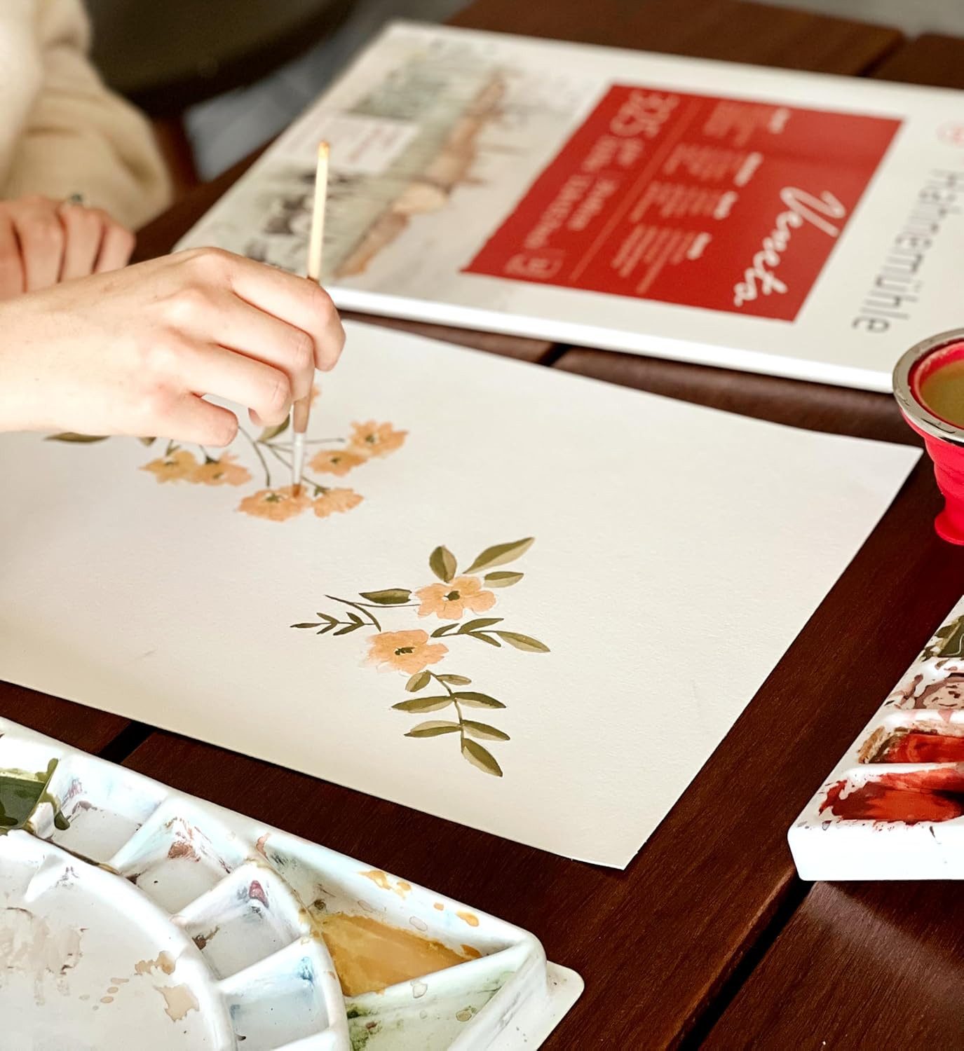 Hahnemühle Aquarellpapier Veneto 24x32cm, 325g/m², 12 Blatt, Rau/Matt