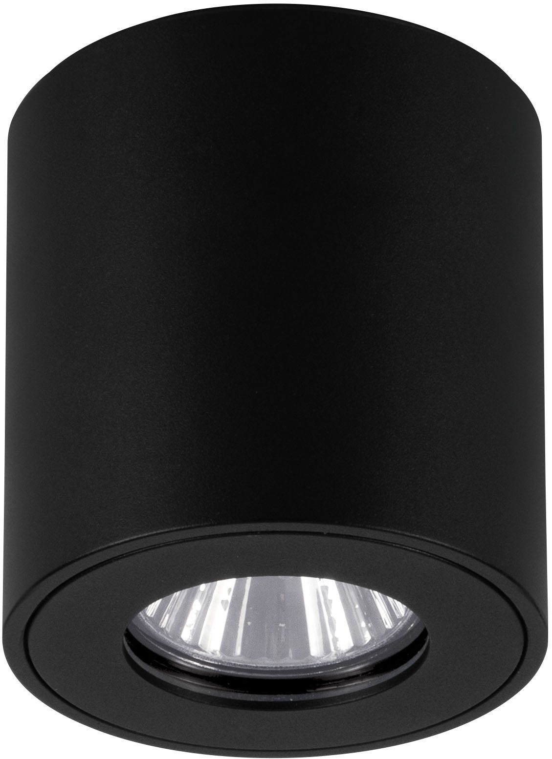 EGLO Deckenleuchte TORRECOLA Deckenlampe - Alu, Kunststoff - GU10 - 1X5W - IP44, ohne Leuchtmittel, Wohzimmerlampe, Esszimmerlampe, Flur, Schlafzimmer, H9,5 x Ø8 cm
