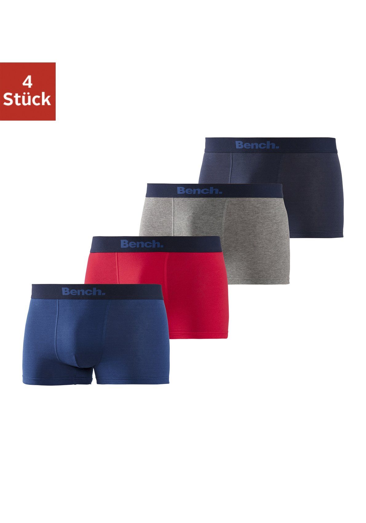 Bench. Boxer Boxershorts für Herren (Packung, 4-St) aus Baumwoll-Mix