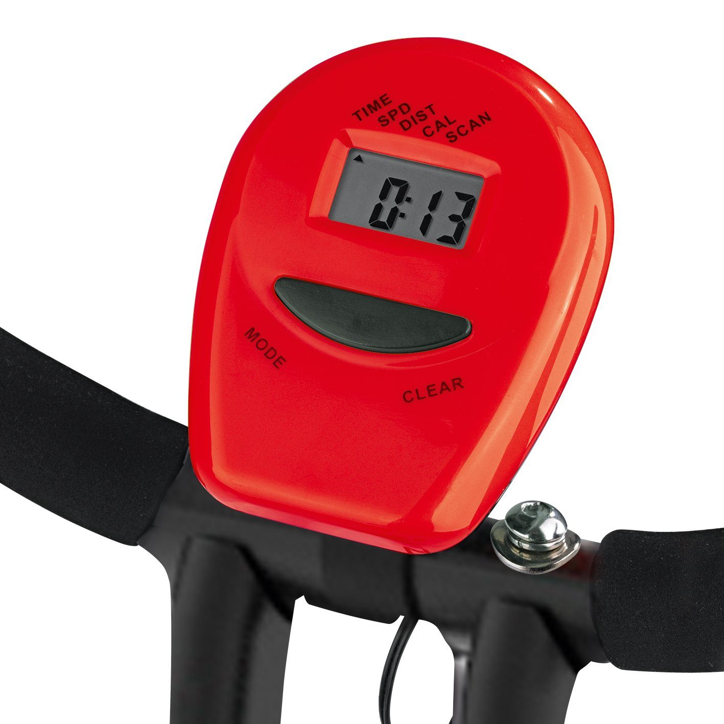 Fitness VITALmaxx Cardiobike, Fitnessbike schwarz/rot Bike Expanderbänder - Heimtrainer mit