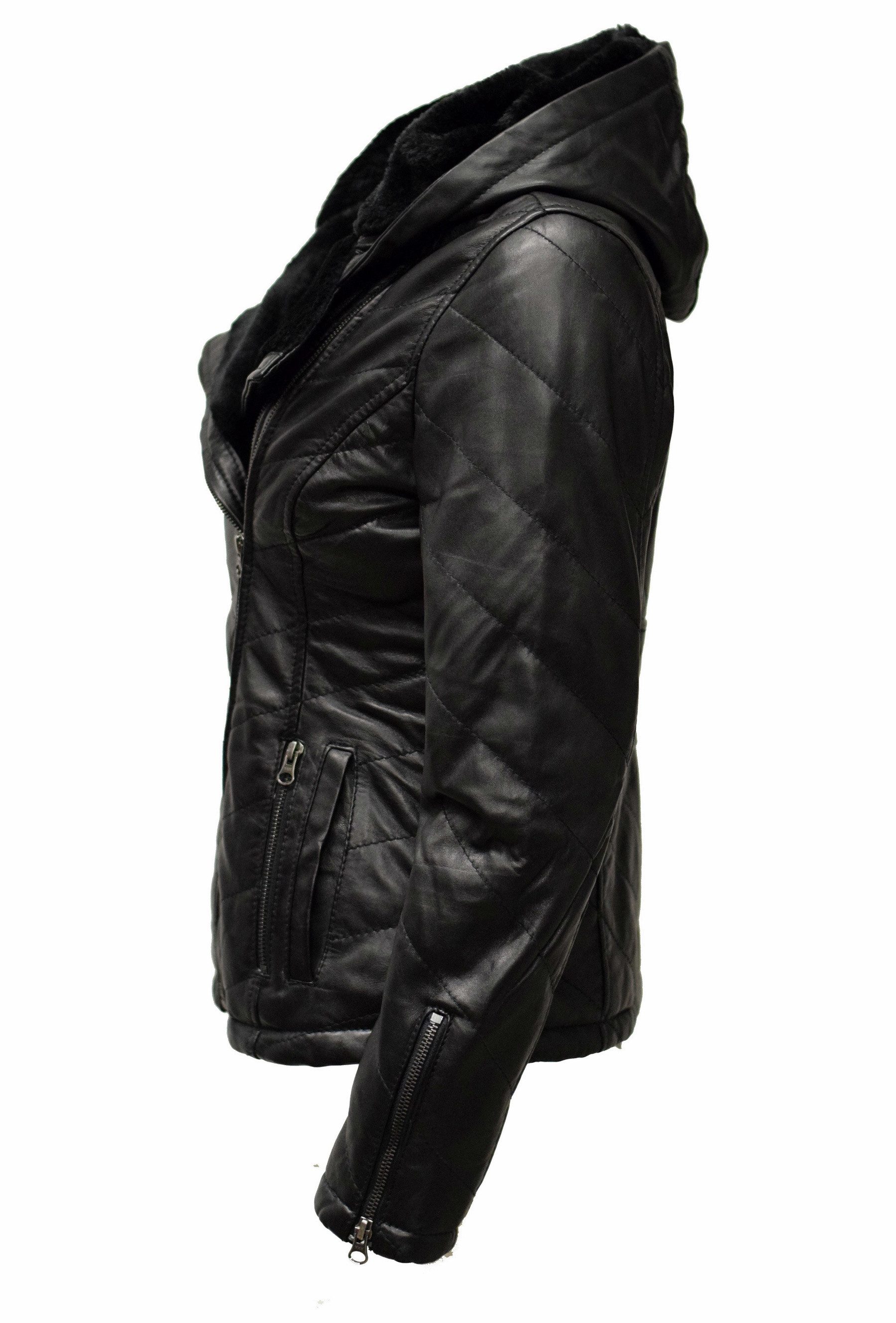 Zimmert Leather Lederjacke Britney Stepp-Lederjacke weichem Leder, Kapuze, günstig online kaufen