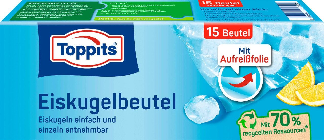 Küchenorganizer-Set Toppits Eiskugelbeutel 15 Stück