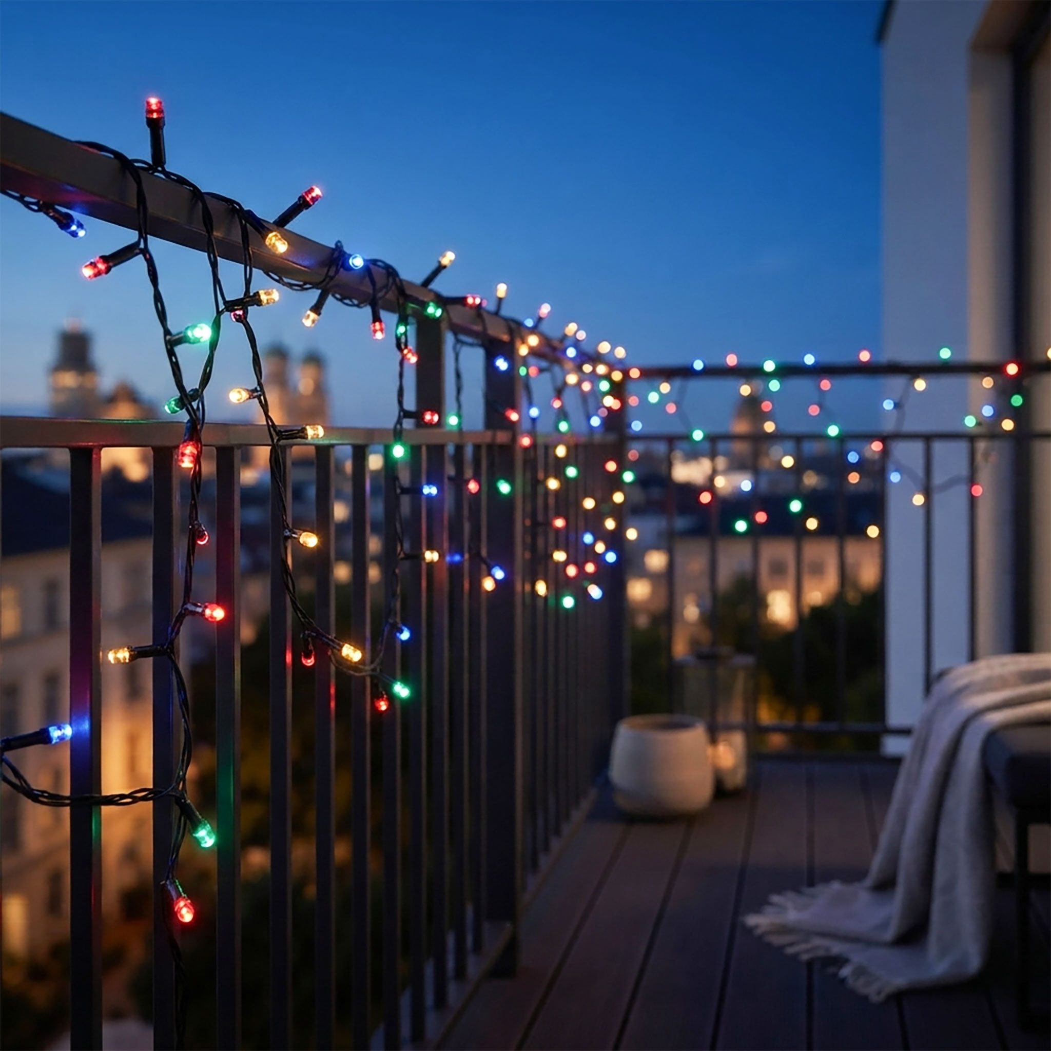 Spetebo Lichterkette LED Weihnachts Lichterkette bunt - 120 LED, 120-flammig – Bild 5 von 5