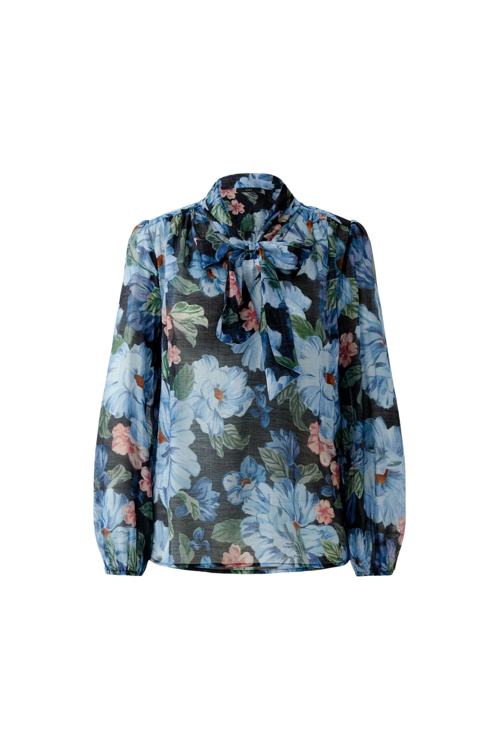 Oui Langarmbluse Bluse