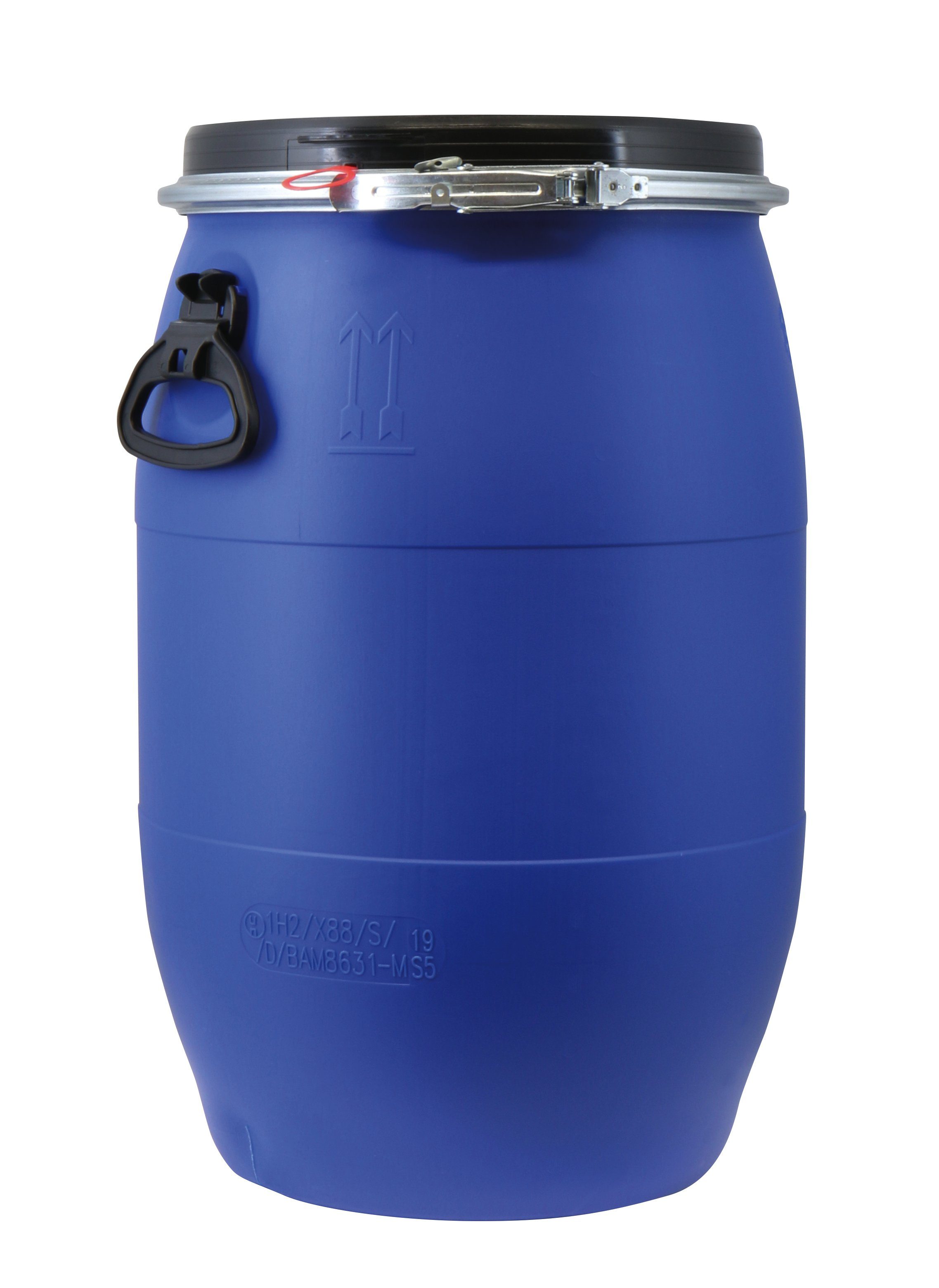 Dehner Regentonne Maischefass mit Spannverschluss, Kunststoff/Metall, 60 l, für Lagerung und Herstellung, vielseitig einsetzbar und robust