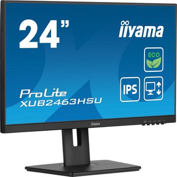 Iiyama XUB2463HSU-B1 LED-Monitor (60,5 cm/24 ", 1920 x 1080 px, Full HD, 3 ms Reaktionszeit, 100 Hz, IPS)
