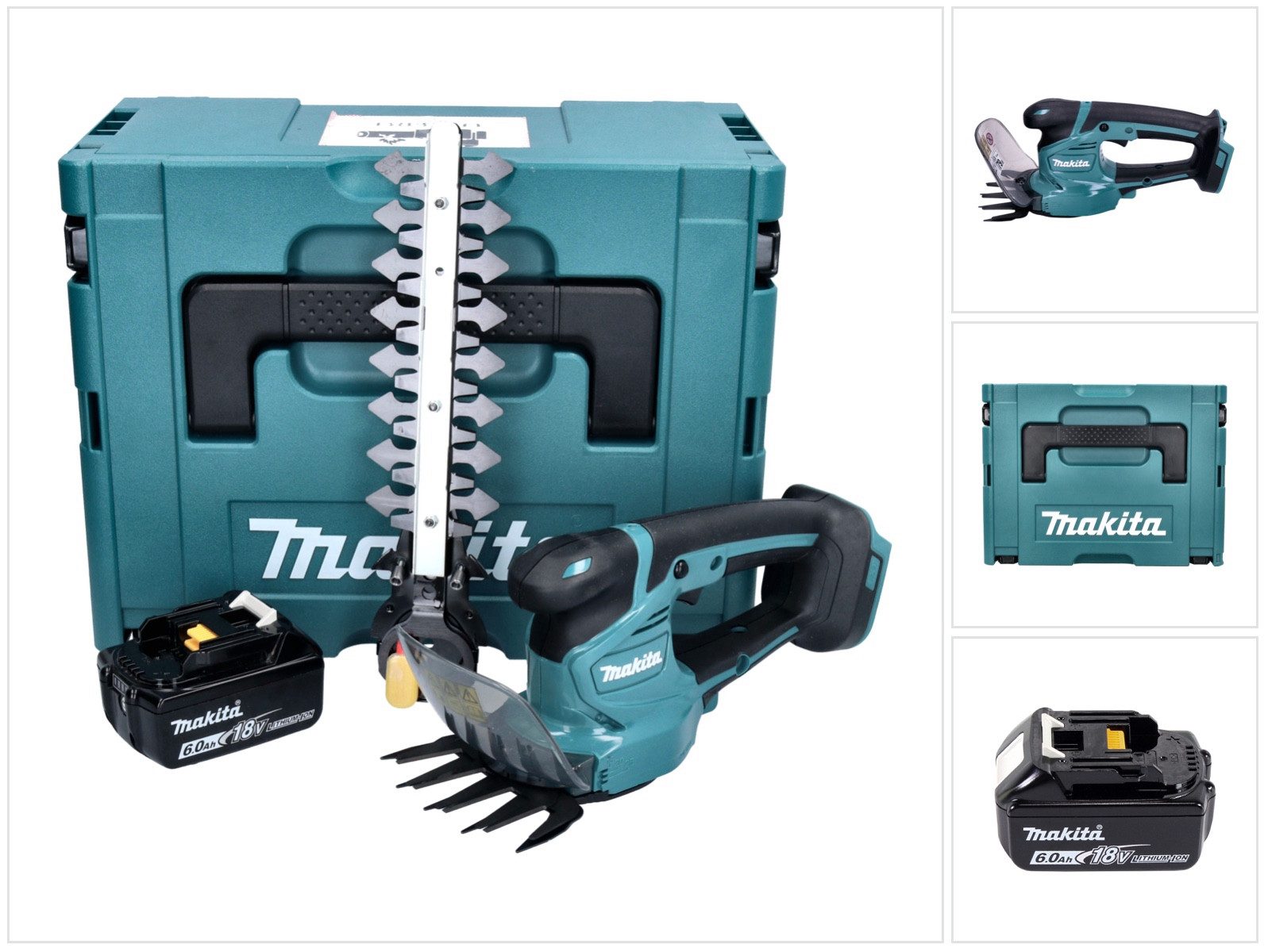 Makita Akku-Grasschere DUM 111 G1XJ Akku Grasschere Strauchschere 18 V + 1x Akku 6,0 Ah