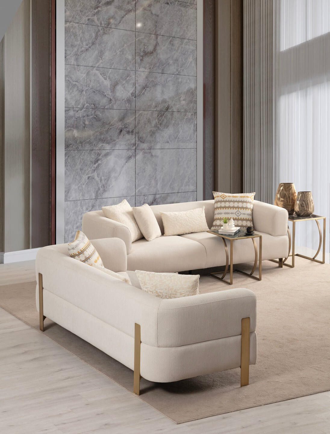 Nobelaa Sofa Sitzgruppe/Sofa Set - Wohnzimmergarnitur "Bouvardia" 3+3+1+1