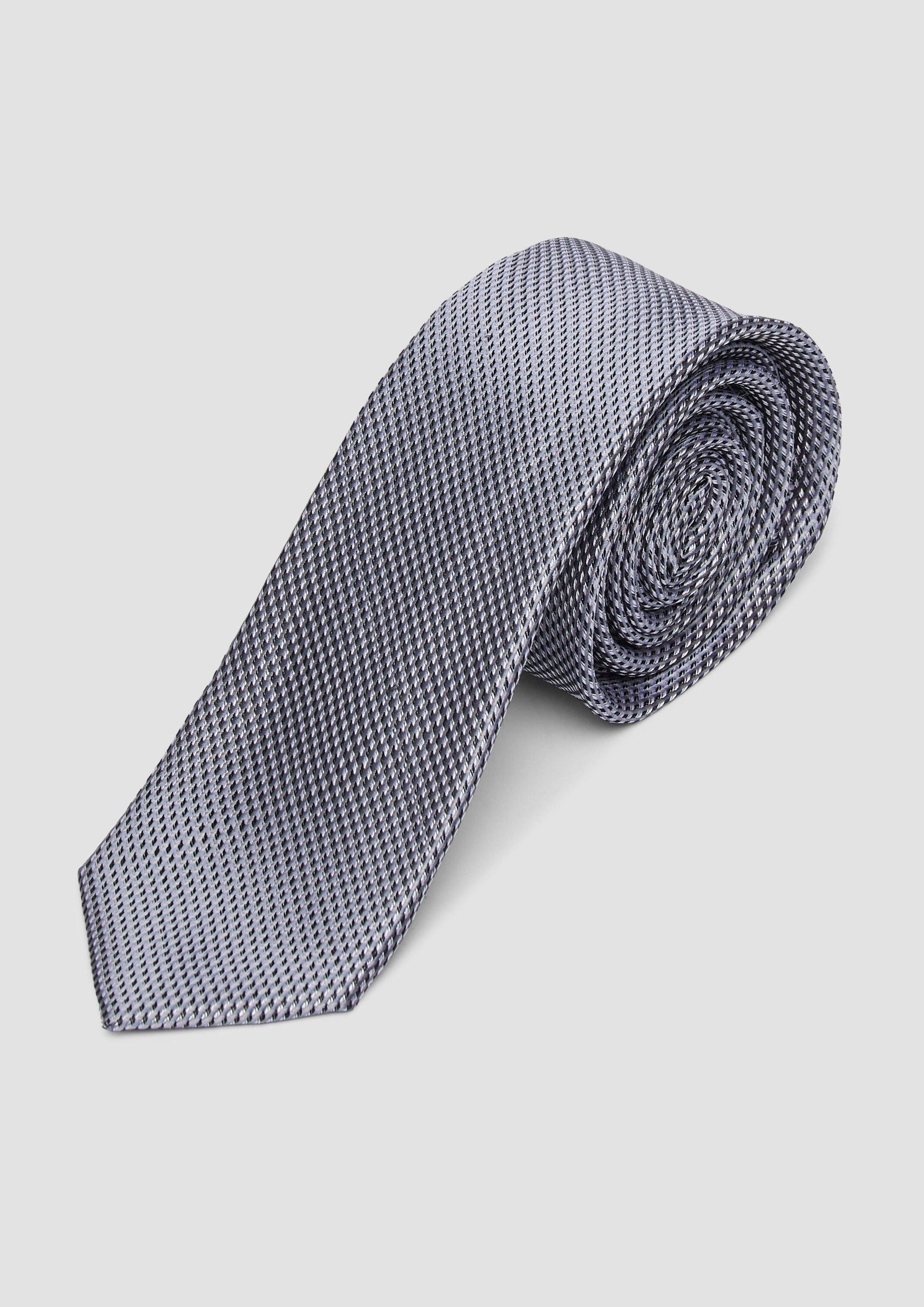 s.Oliver Krawatte Krawatte Krawatte aus Seidenmix mit Jacquard-Muster