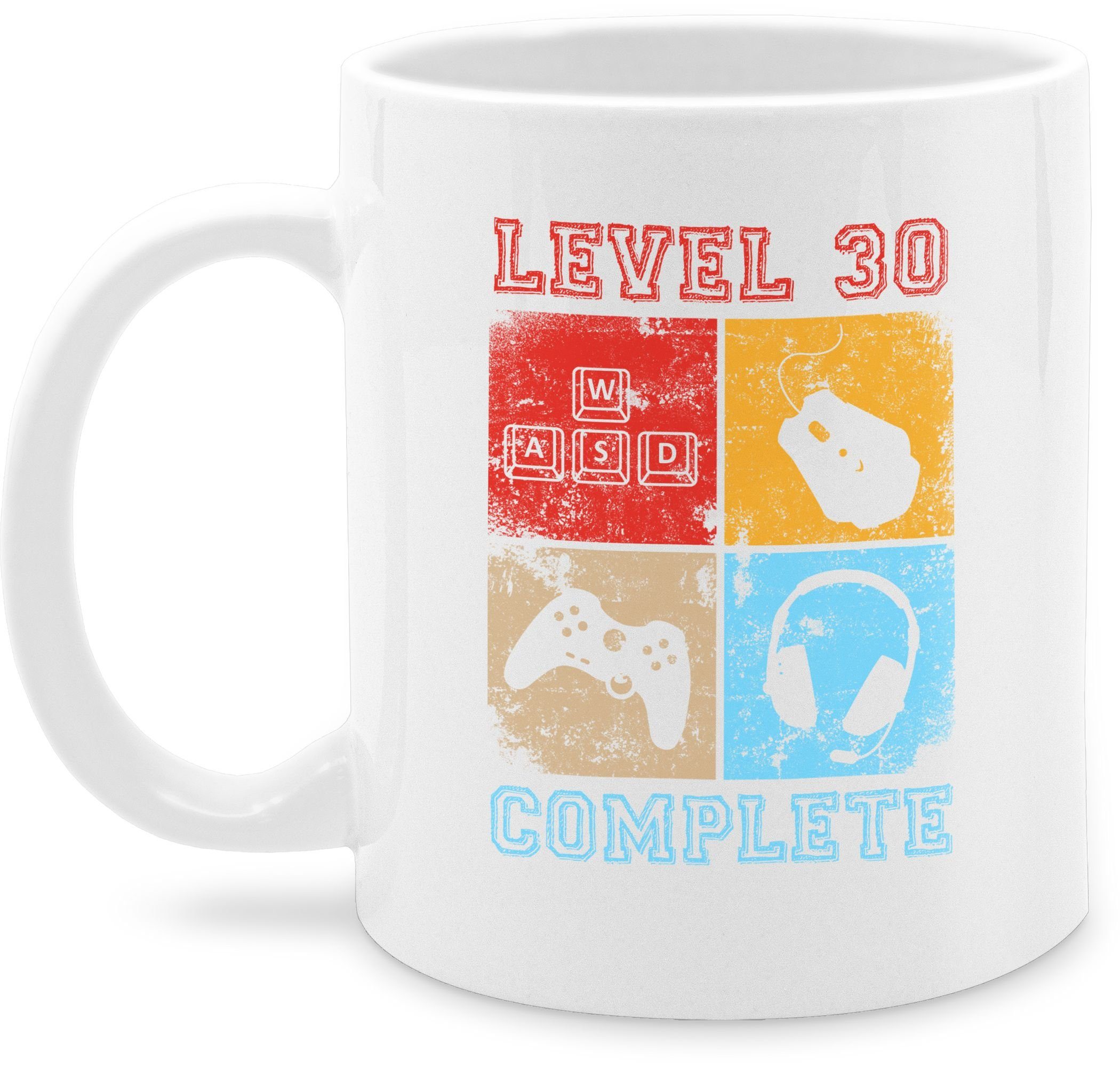 Shirtracer Tasse Level 30 Complete Completed, Keramik, 30. Geburtstag Tasse 1 Weiß
