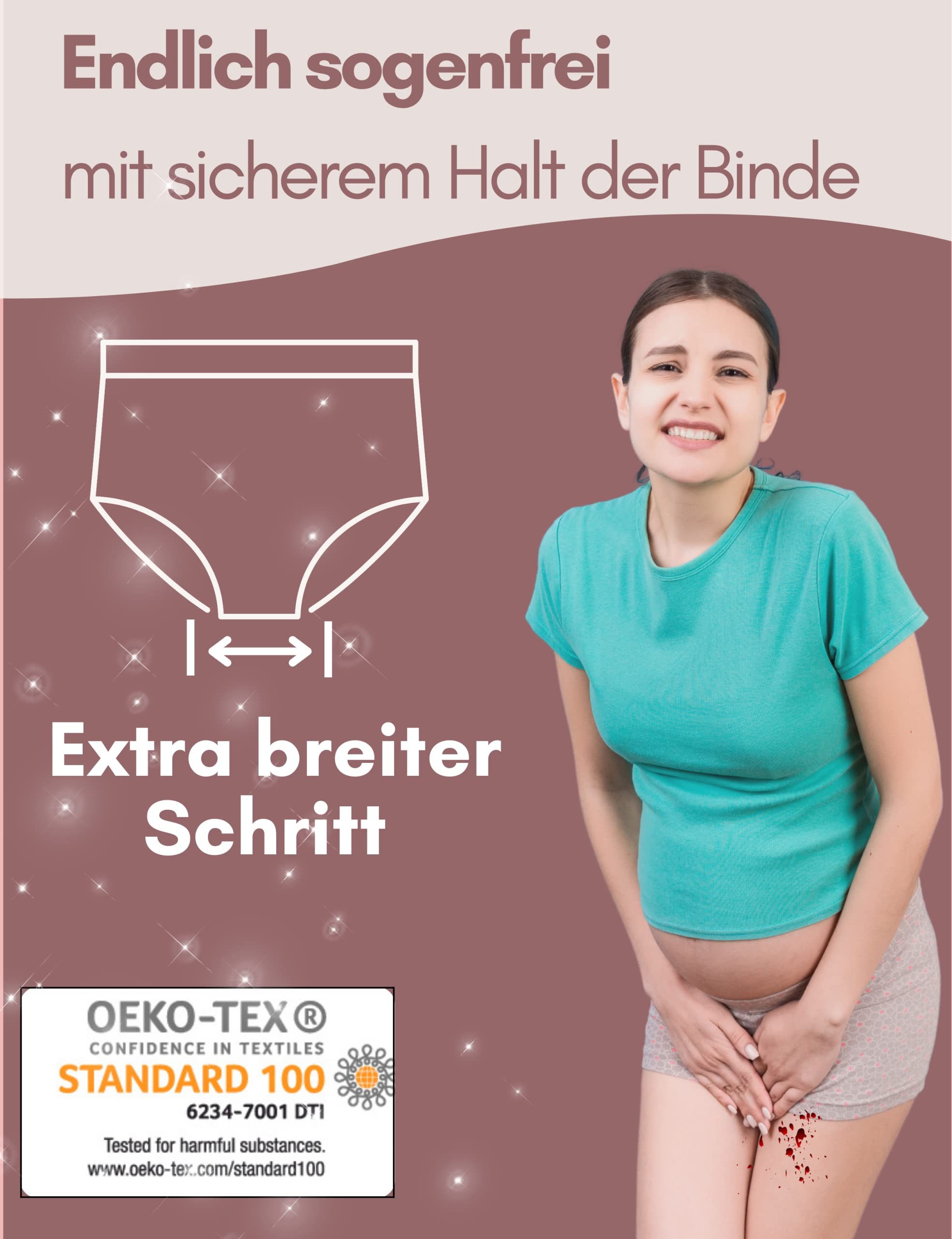 Mrs. Mum Schwangerschaftsslip Kaiserschnitt Unterhose I Postpartum Slips I Wochenbett Unterwäsche (1 STK) I High Waist I Bauchweg & figurformend I