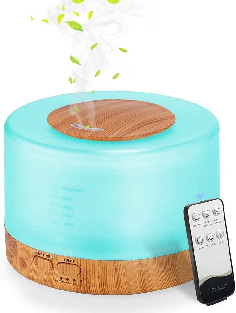 LED Ultraschall Luftbefeuchter 500ml Aroma Diffuser Aromatherapie Duftlampe 