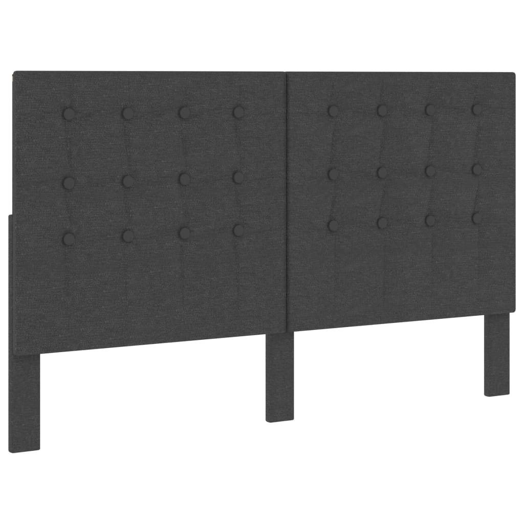 vidaXL Kopfteil aus Stoff in Dunkelgrau, (BxHxT: 181x116x3,8 cm)