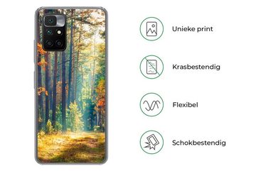 MuchoWow Handyhülle Wald - Sonne - Natur - Herbst, Phone Case, Handyhülle Xiaomi Redmi 10, Silikon, Schutzhülle