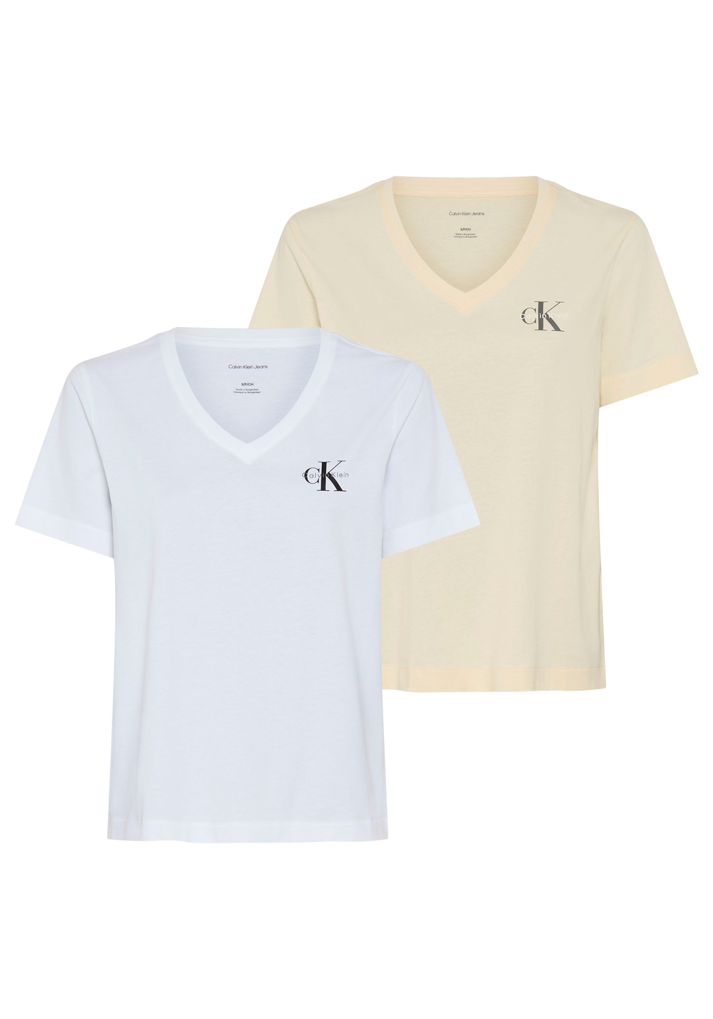 Calvin Klein Jeans T-Shirt MONOLOGO VNK 2PACK TEE (Packung, 2-tlg., 2er-Pack), Logoschriftzug