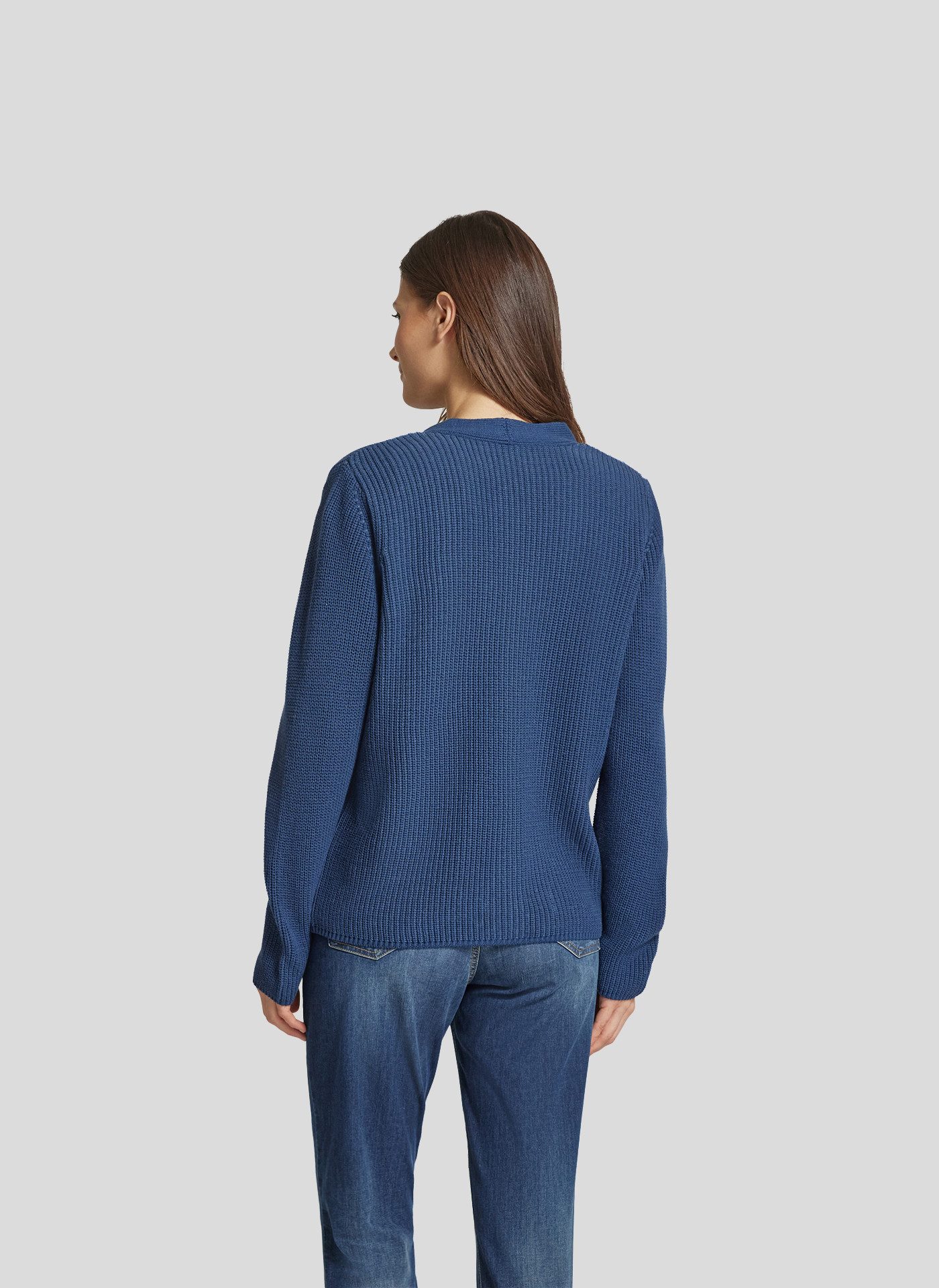 Rabe Strickjacke mit V-Ausschnitt und Knopfleiste günstig online kaufen