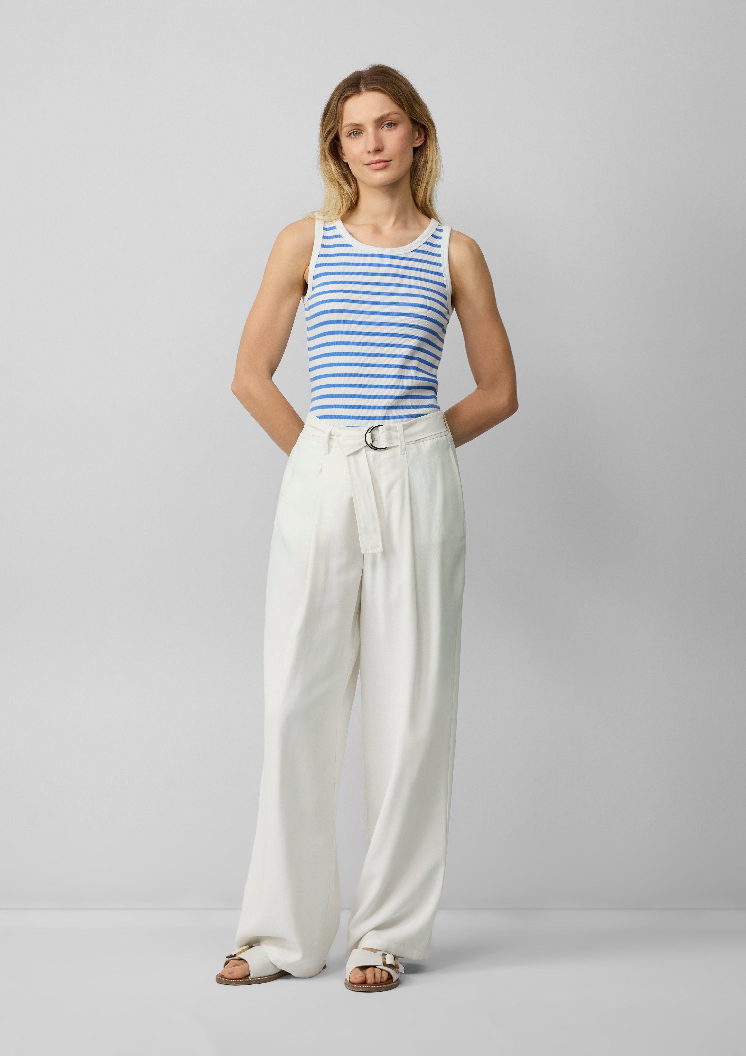 s.Oliver Stoffhose Wide-Leg-Hose aus Viskosemix mit günstig online kaufen