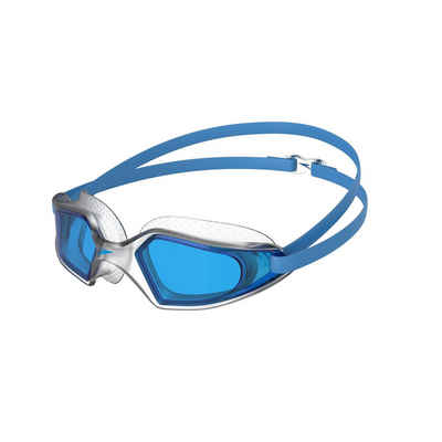Speedo Schwimmbrille Speedo Hydropulse Pool Blue/Clear/Blue, (1-St), Spiegelgläser zur Reduzierung von Blendungen