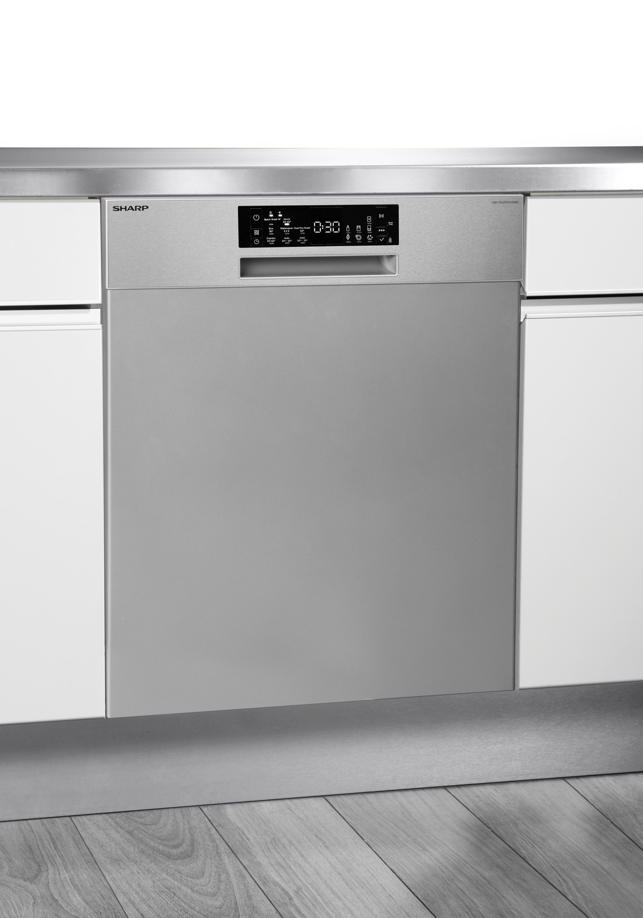 Sharp Unterbaugeschirrspüler QW-NA25GU44BS-DE, 14 Maßgedecke