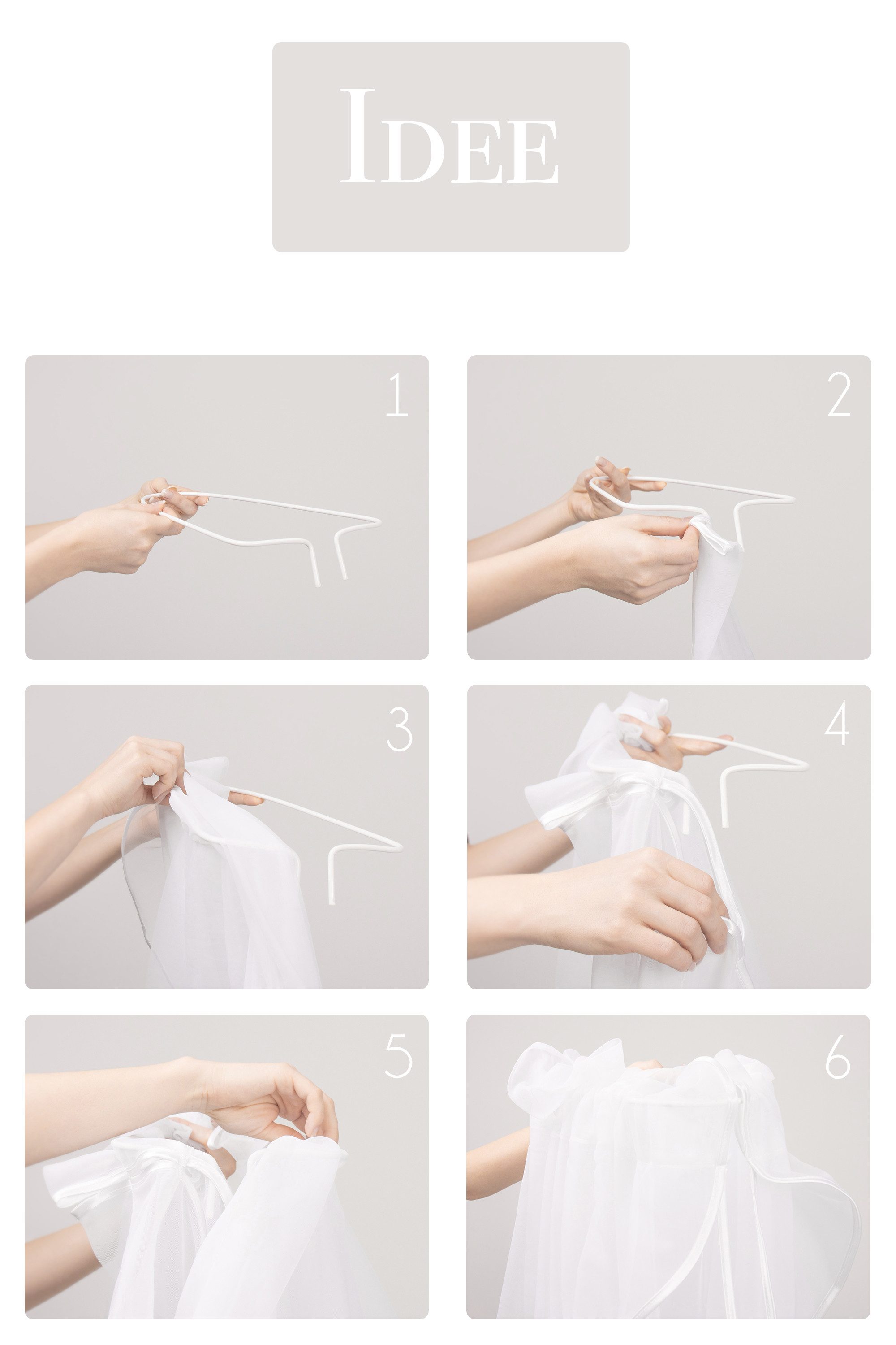 Amilian Betthimmel mit Himmelstange, Himmelhalter - Himmelbett Gestell - für Babybett (Himmelbett Gestell für Babybett; Stubenwagen; Babywiege), Vollstoffhimmel oder Chiffonhimmel