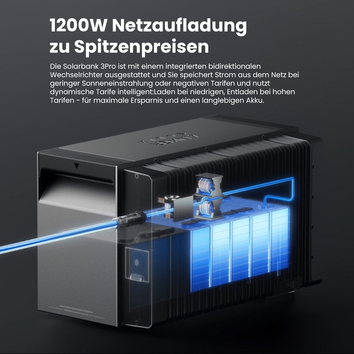 Anker Balkonkraftwerk Anker SOLIX Solarbank 3 E2700 Pro mit Zusatzsakkus, (1x/2x/3x/4x/5x Anker SOLIX BP2700 Erweiterungsakkus (optional), 2,7 kWh Intelligenter – Bild 5 von 5