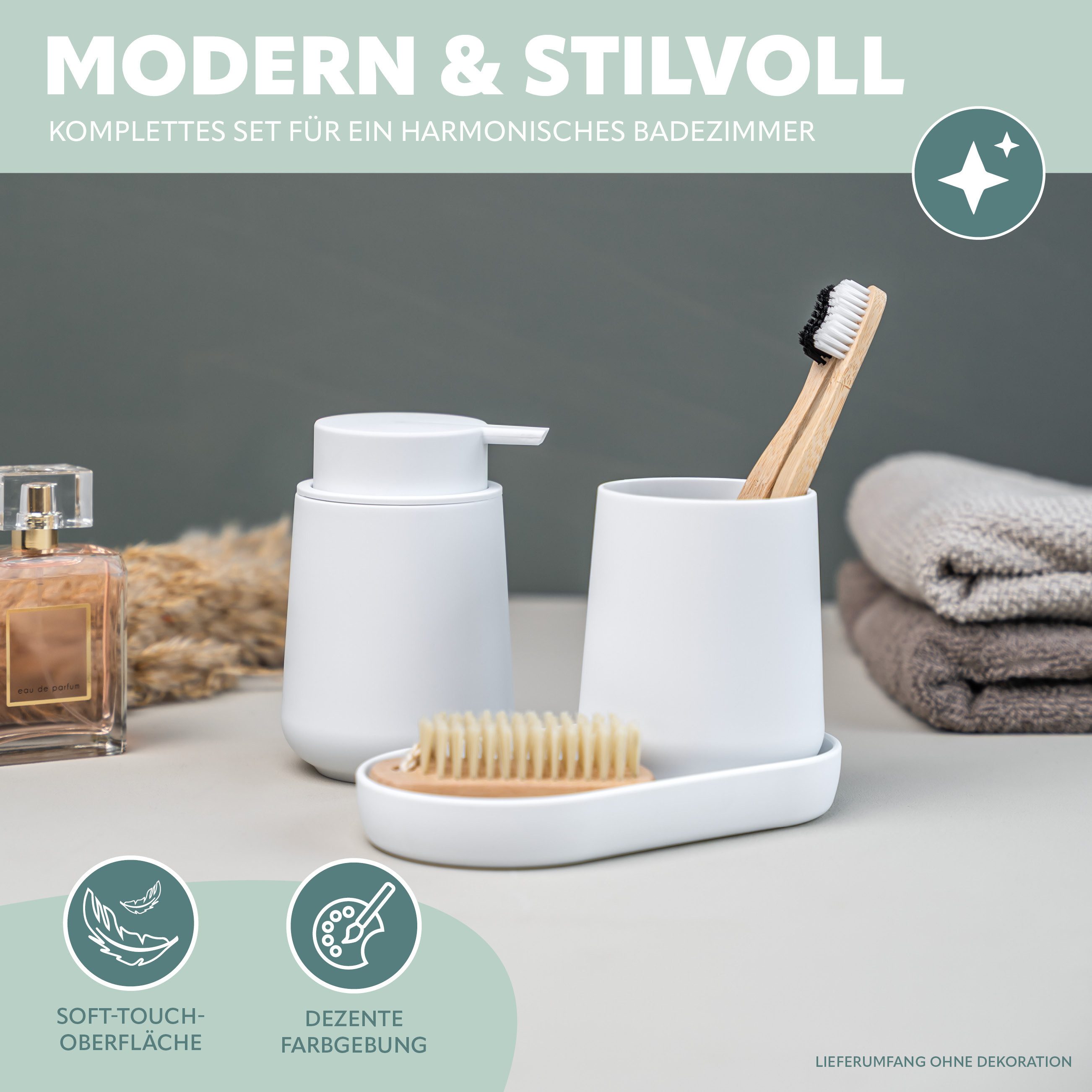 eluno Badaccessoire-Set TESERO 3tlg. Soft-Touch in günstig online kaufen