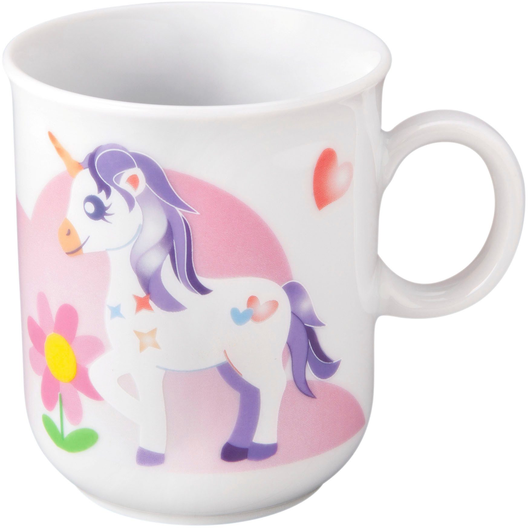 Seltmann Weiden Becher Compact, Mein kleines Einhorn, 1-tlg., Porzellan, Becher mit Henkel 0,25 l