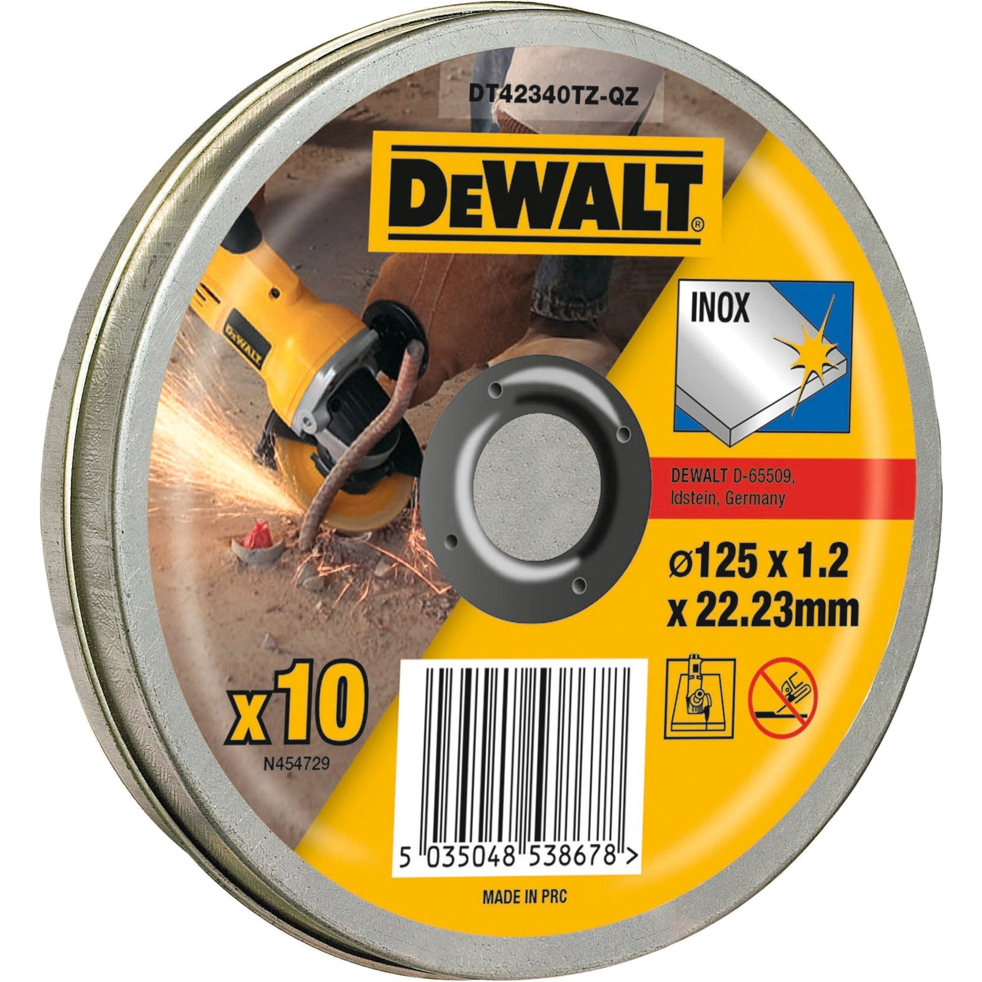 DeWalt Trennscheibe DEWALT Trennscheibe Edelstahl DT42340TZ, Ø 125mm, Ø 125 mm