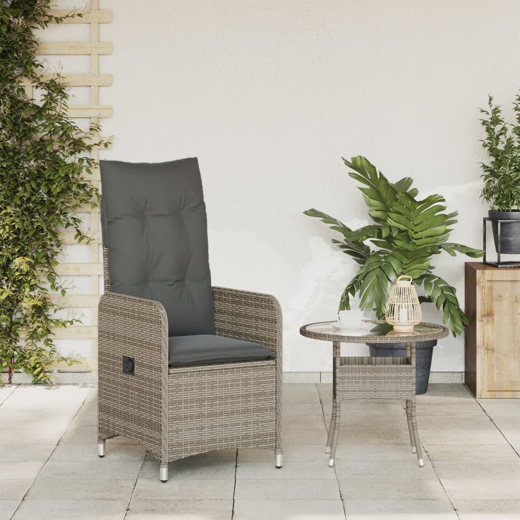 vidaXL Gartenstuhl Gartensessel Verstellbar mit Kissen günstig online kaufen