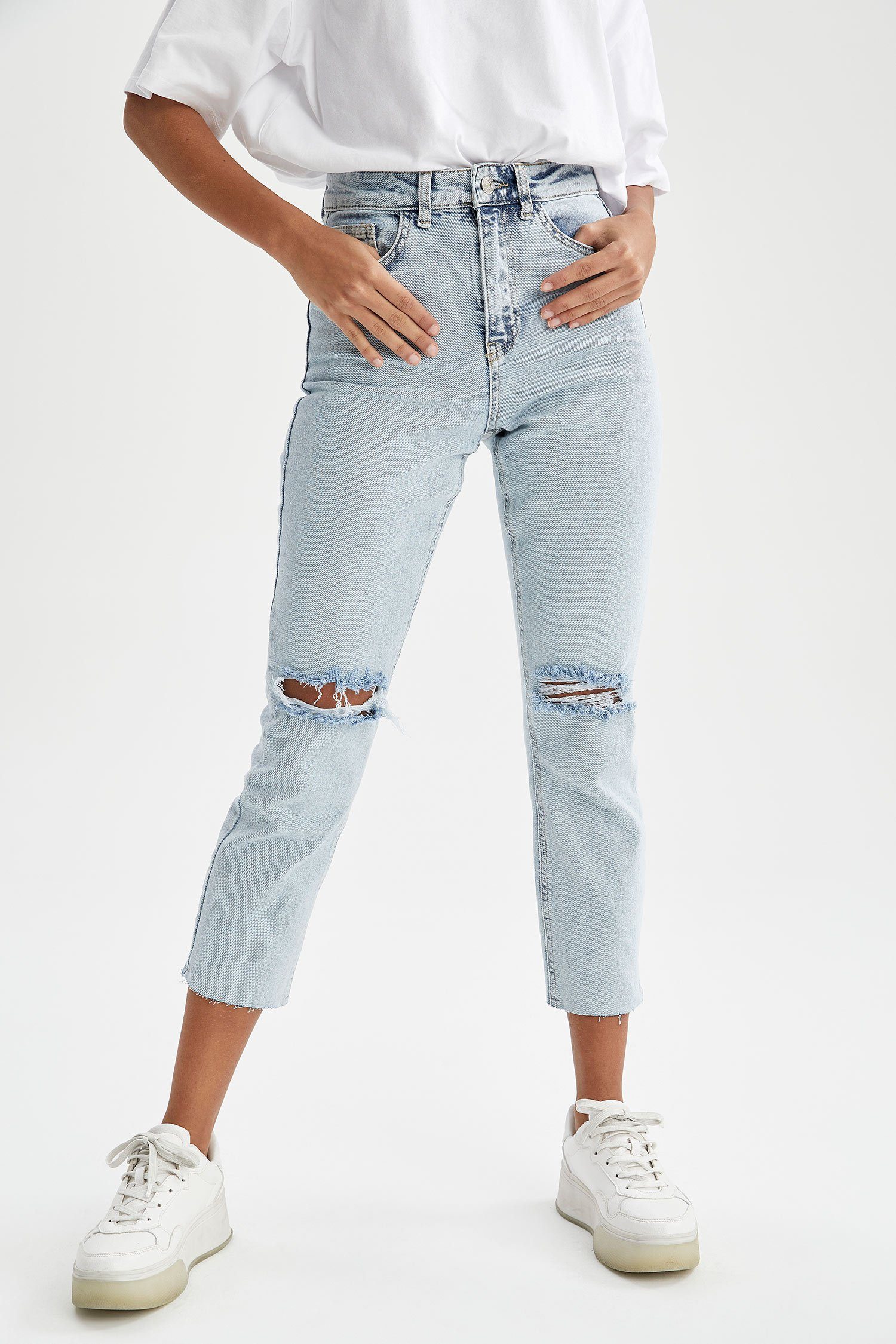 DeFacto Straight-Jeans Damen Straight-Jeans STRAIGHT