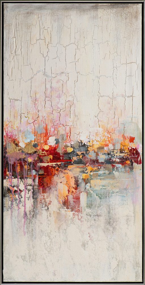 ArtUniverse Gemälde Warme Farbmelodie 52 x 102 cm, Abstrakt