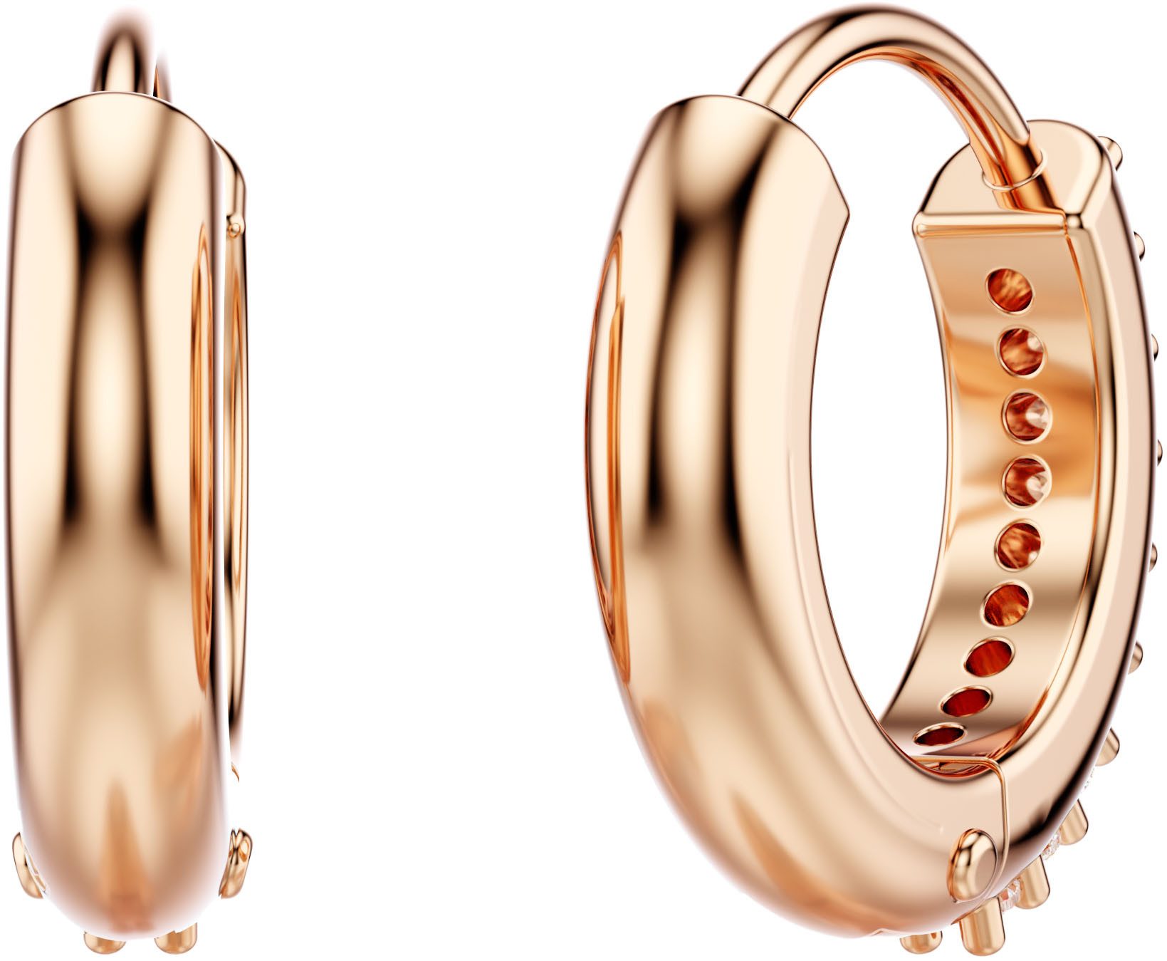 Swarovski Paar Creolen Schmuck Geschenk Matrix Ohrringe, mit Swarovski® Zirkonia (synth) – Bild 4 von 5