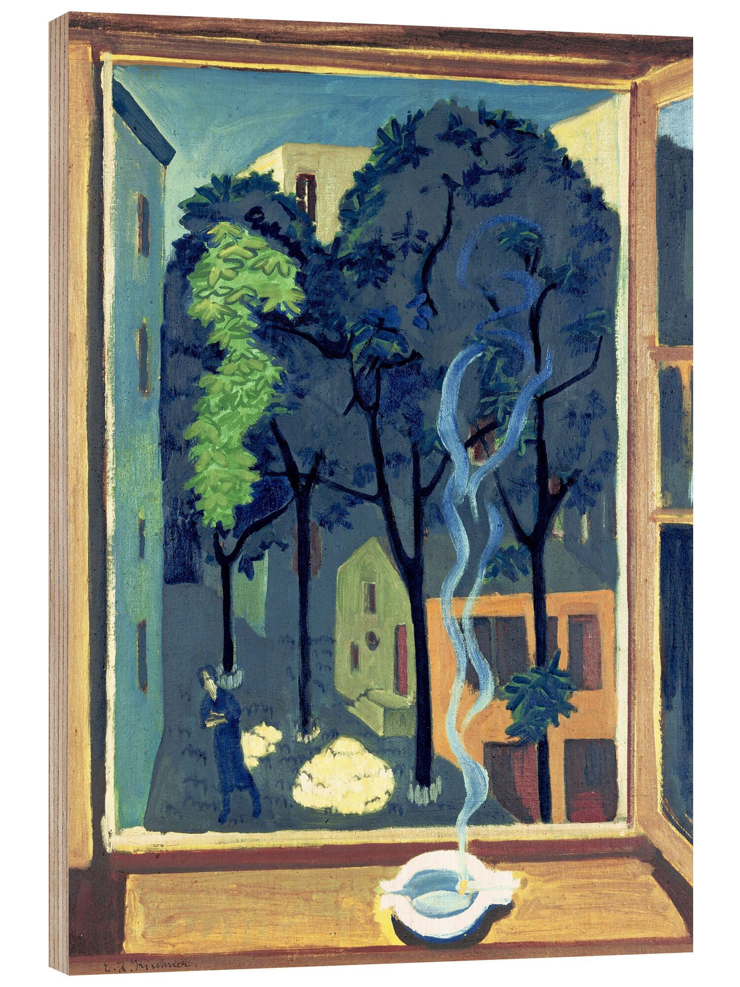 Posterlounge Wandbild Hof mit Sonnenstrahlen, Ernst Ludwig Kirchner, erhältlich als Poster, Leinwandbild, Wandsticker oder Acrylglasbild