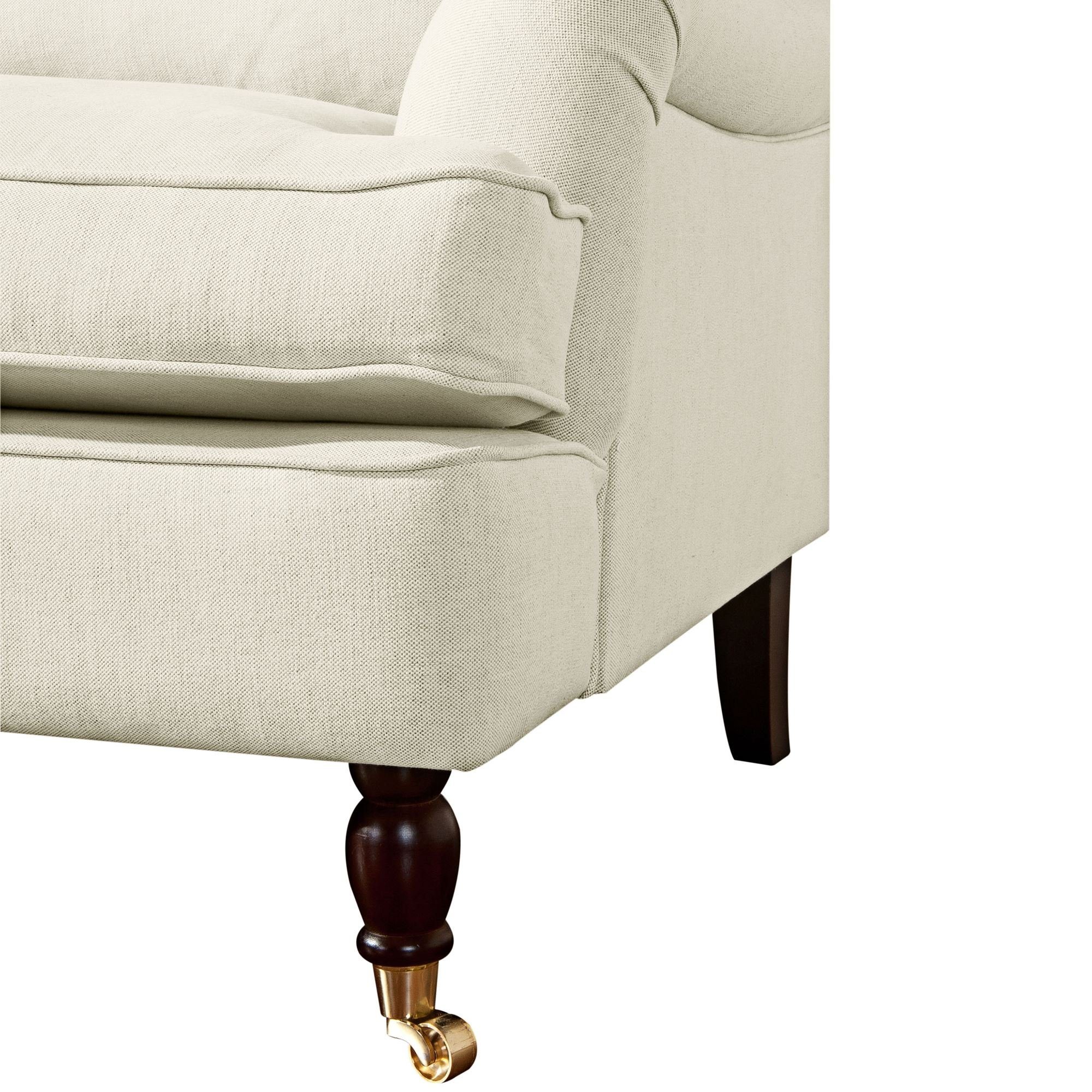 Sparpreis Kathi verarbeitet,bequemer Sofa Sitz Teile, Kessel Versand Sofa inkl. hochwertig Kostenlosem 1 aufm 58 2-Sitzer Bezug (Leinenoptik, Flachgewebe