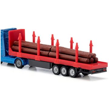 Siku Spielzeug-LKW 1659 - Holz-Transport-LKW - blau/rot