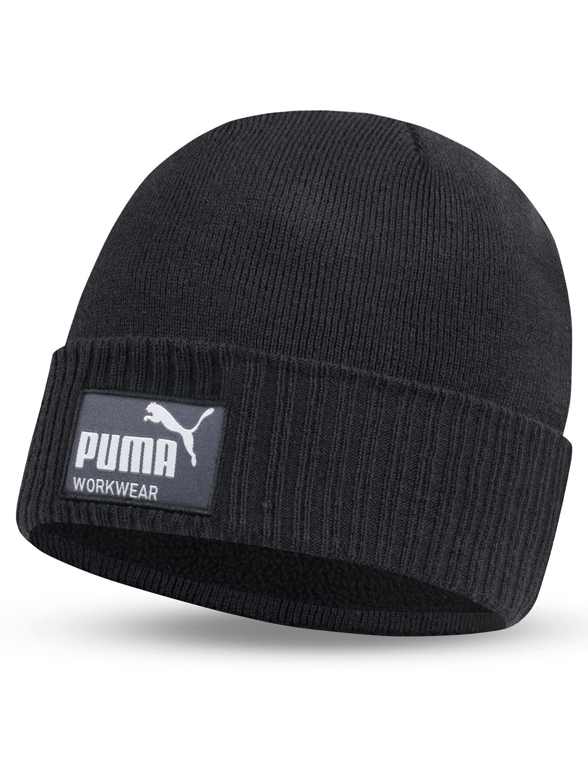PUMA Workwear Beanie Mütze Herren Winter - Strickmütze mit Wärmepolsterung für die Ohren Atmungsaktive & Elastische Wintermütze Perfekt für Outdoor Aktivitäten