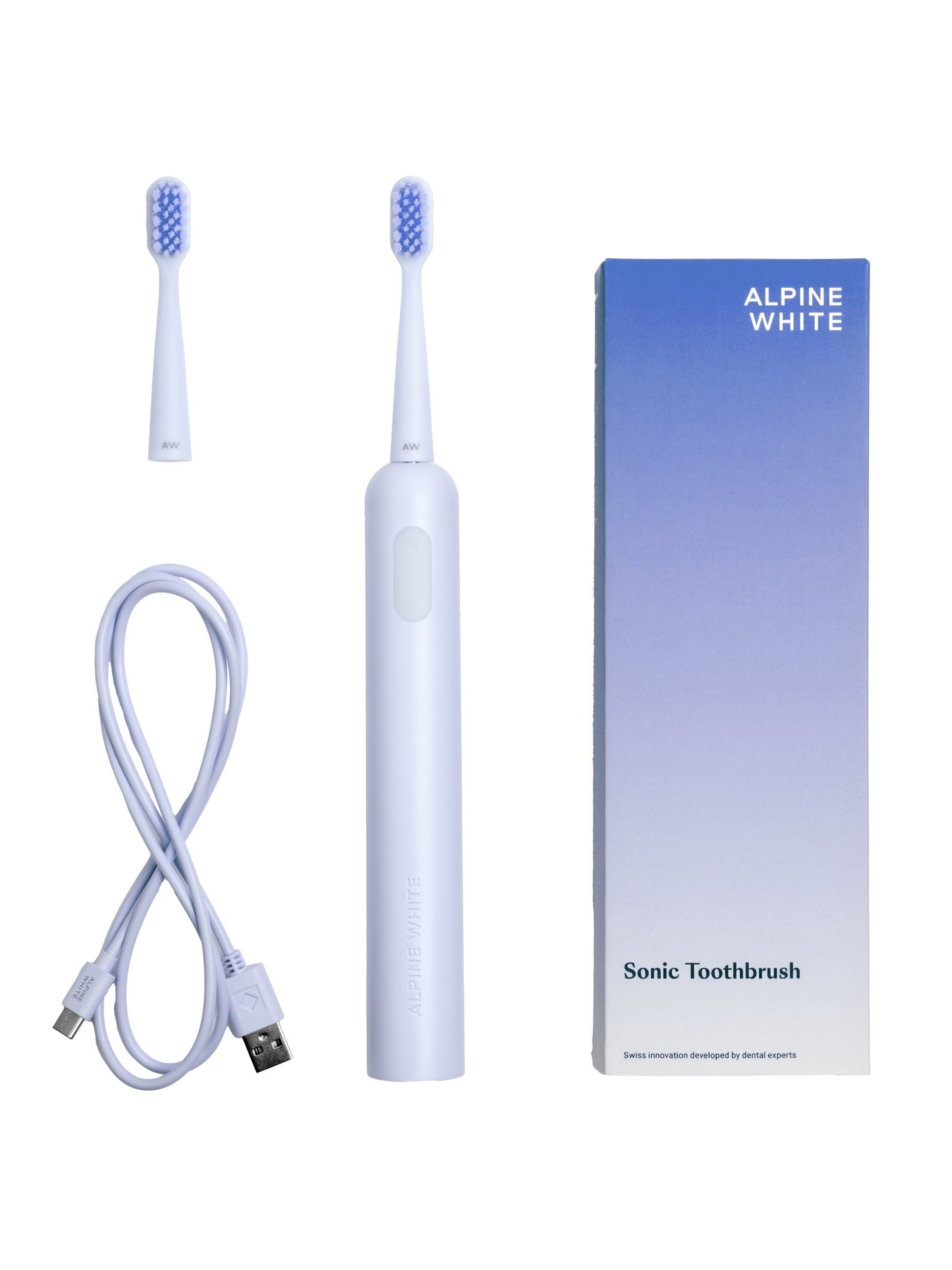 ALPINE WHITE Mundpflegecenter ALPINE WHITE Sonic Toothbrush, mit drei Intensitätsstufen