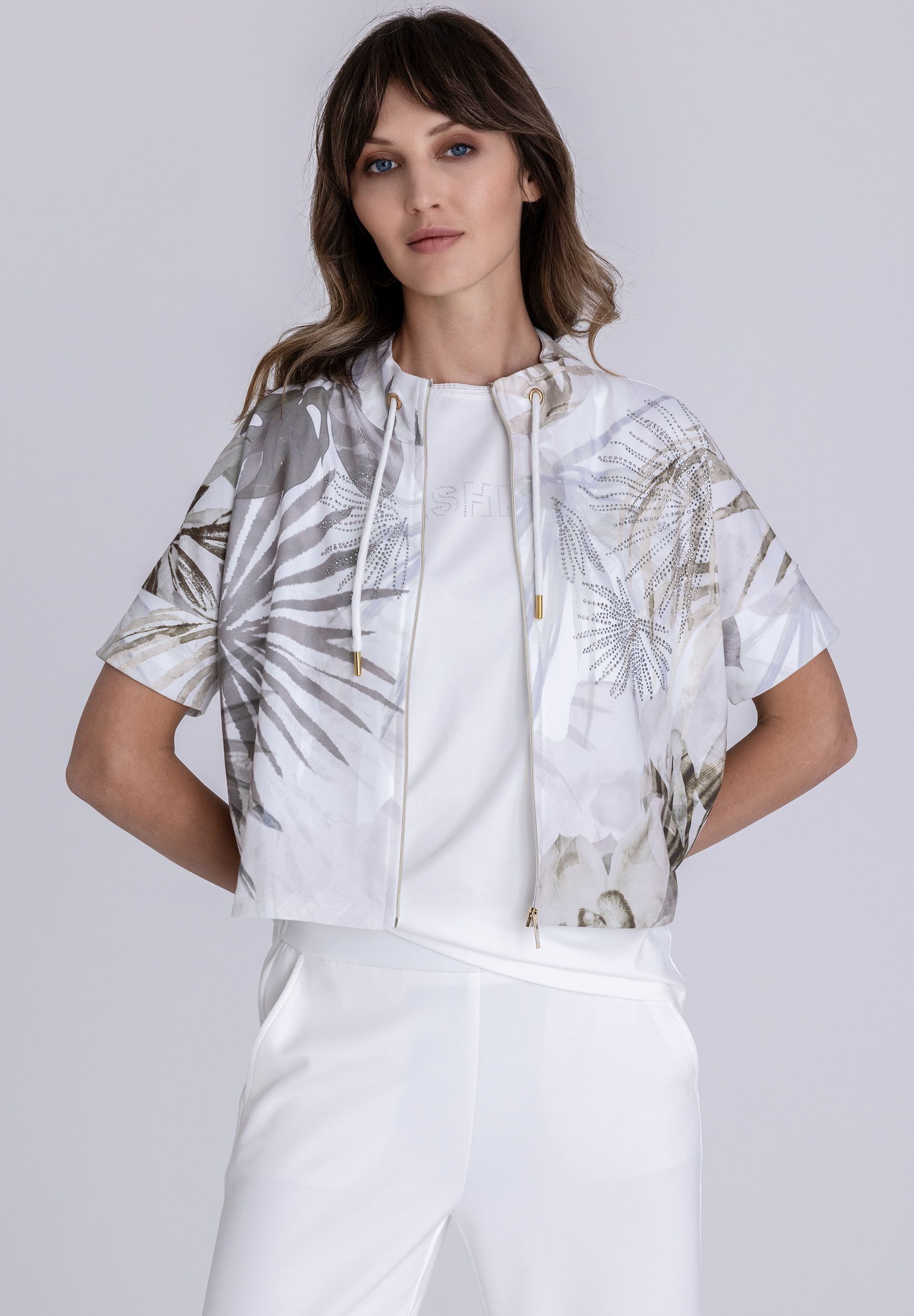 TUZZI Sweatjacke mit Ziersteinen