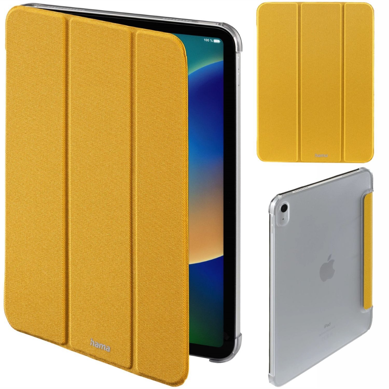 Hama Tablet-Hülle Hama Terra Smart Case Tasche Cover Gelb, Book Standfunktion Schutz-Hülle Etui für Apple iPad 10 Gen. 2022 10,9"