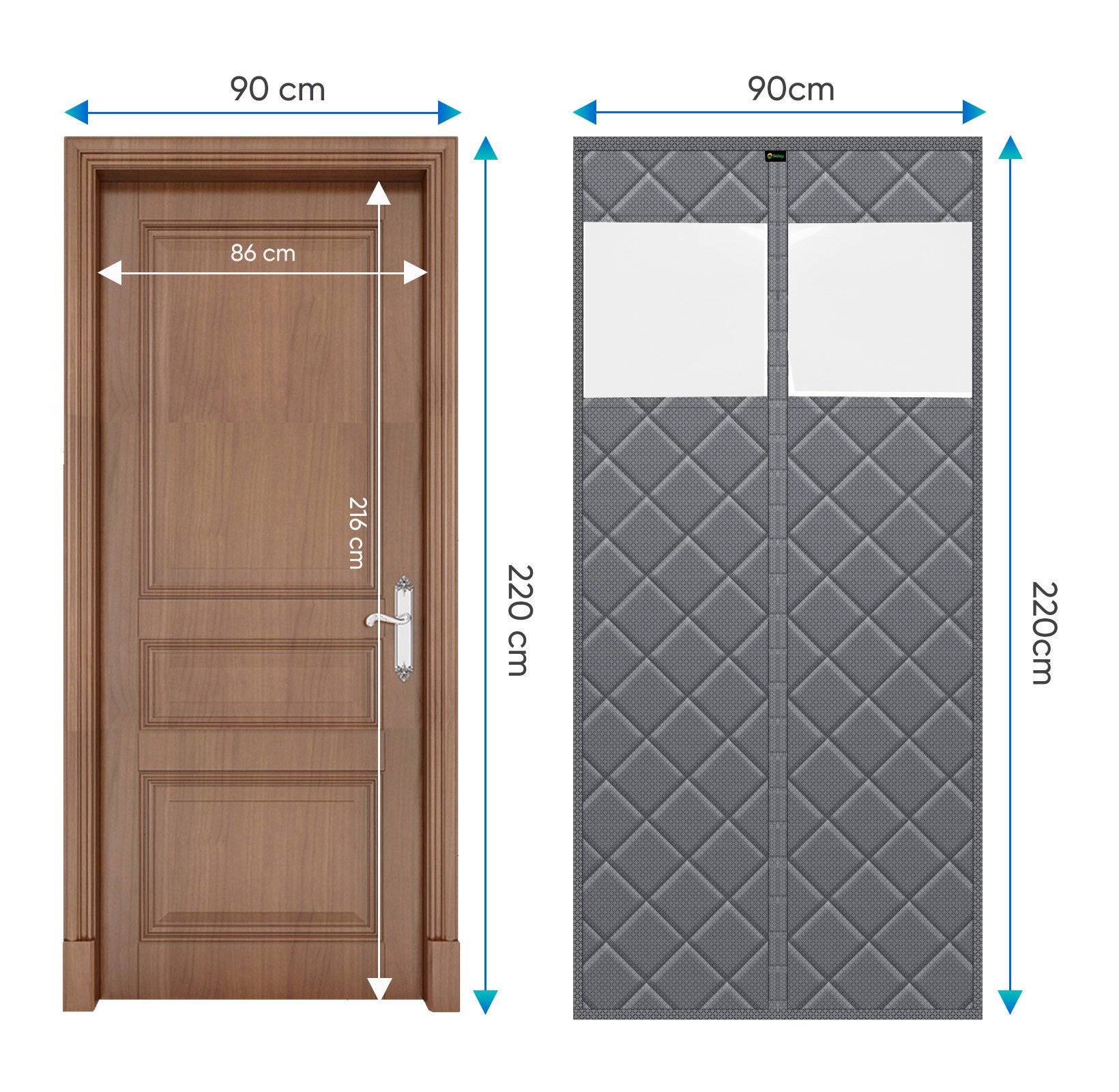 Sekey Raumteiler Türvorhang Blickdicht Thermovorhang Kälteschutz Wärmeschut günstig online kaufen