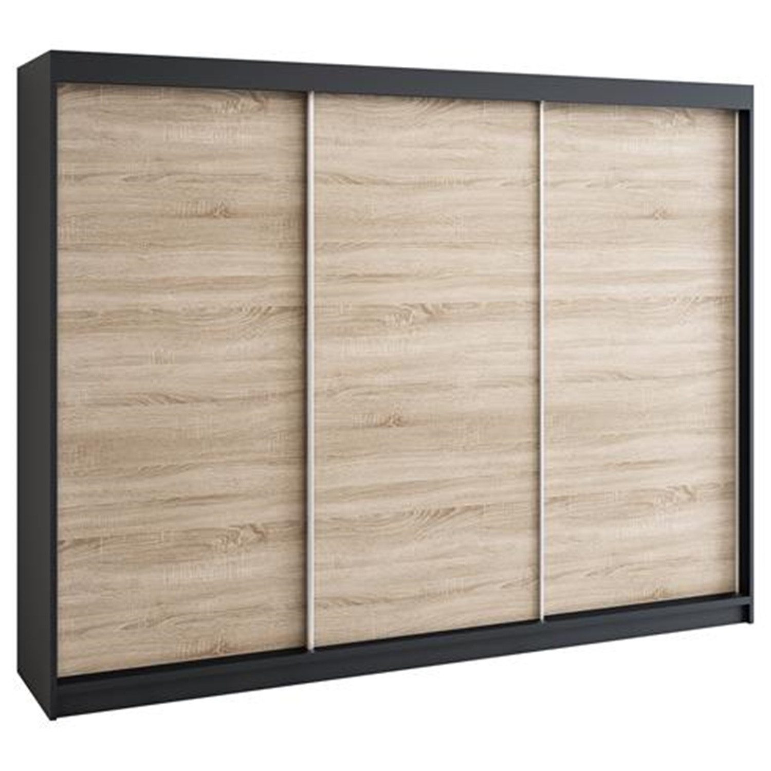 A&J MöbelLand GmbH Schiebetürenschrank MERI 200 cm 3-türig Schrank mit 4 Sc günstig online kaufen